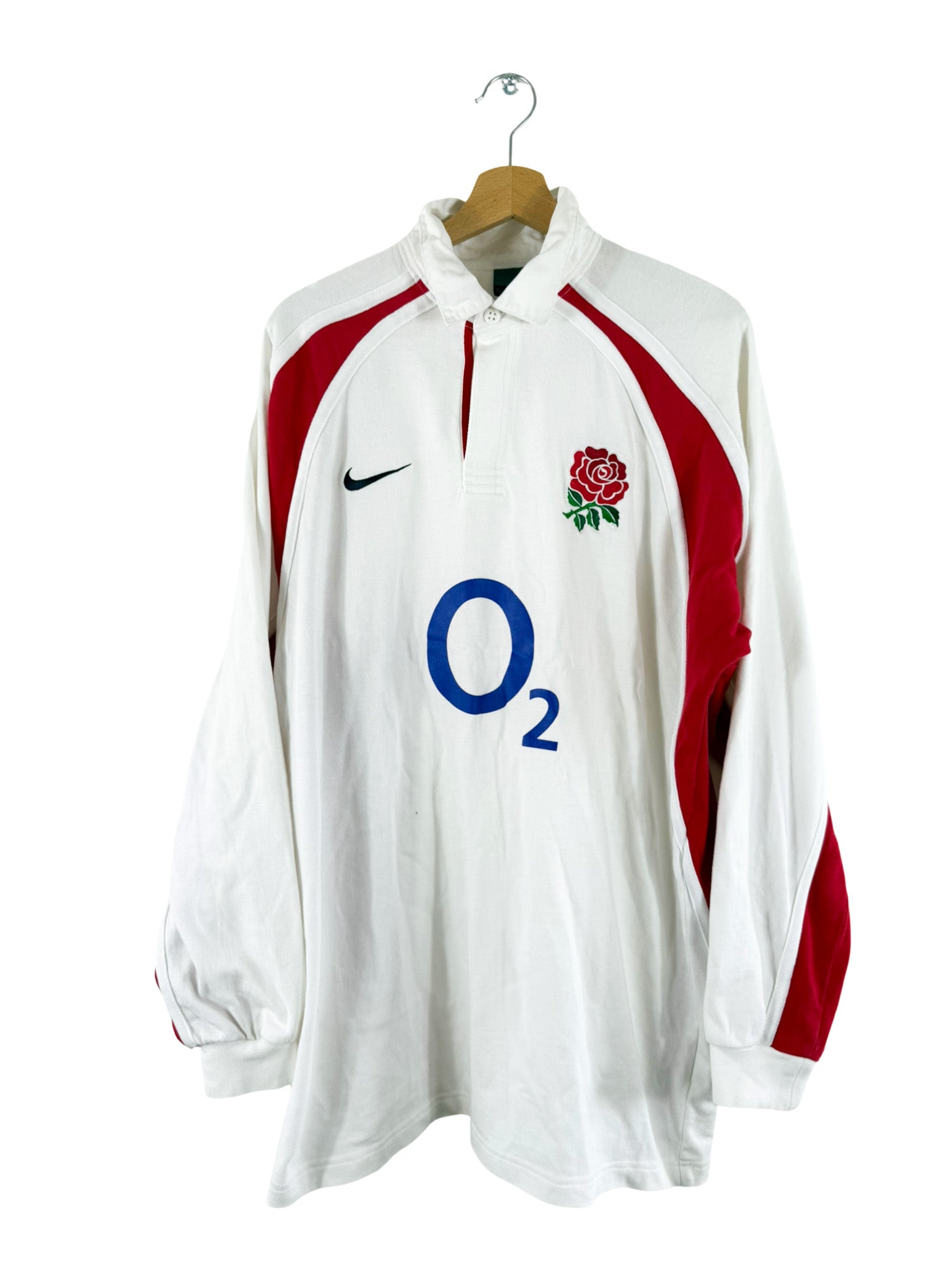 2003/2004 – Camiseta de manga larga local de rugby de Inglaterra Nike
