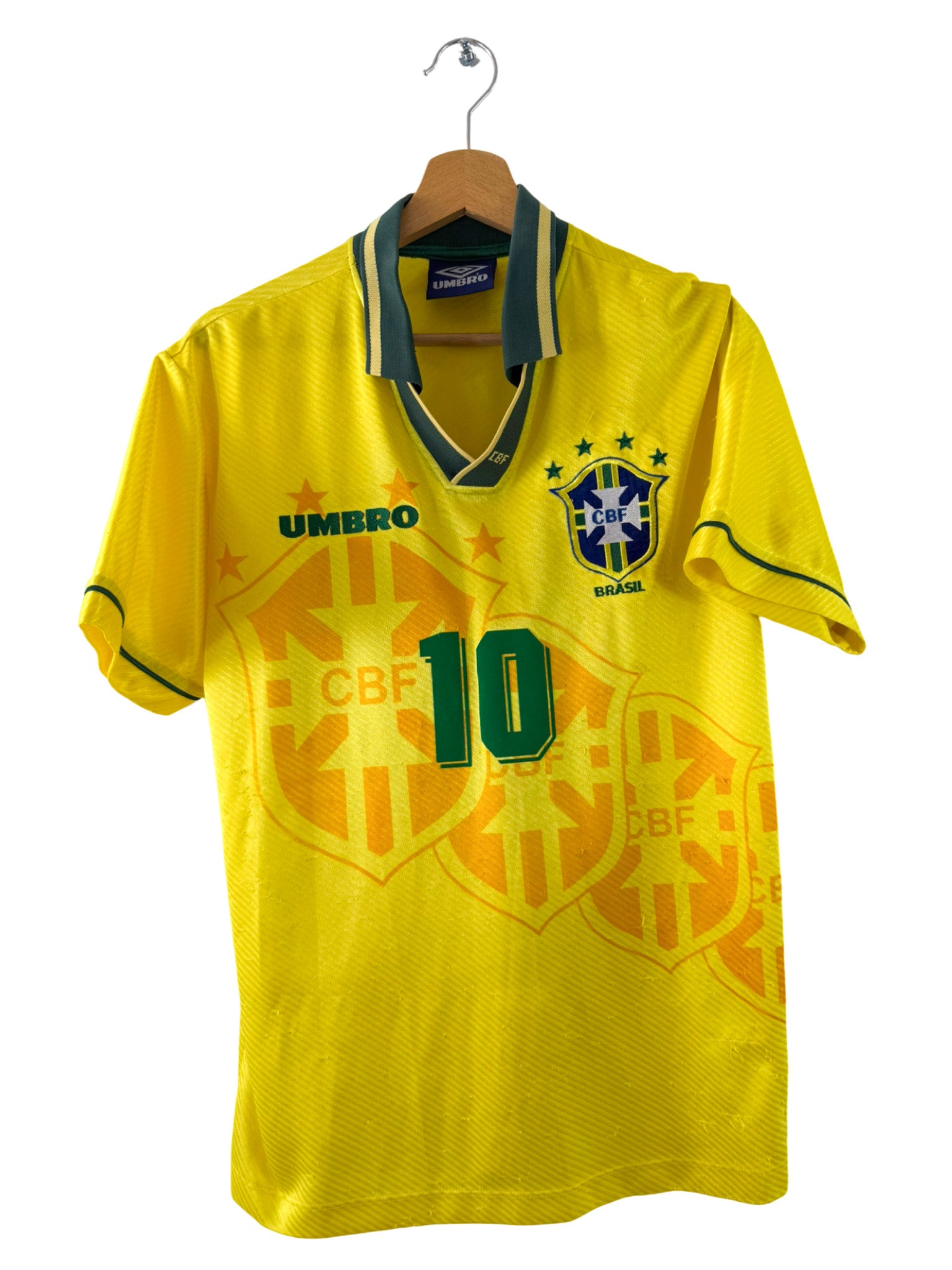 1994 ブラジル代表 90s Brazil CBF UMBRO 程度良上 1994 – Brazil home jersey [#10] - M – Vista football shop