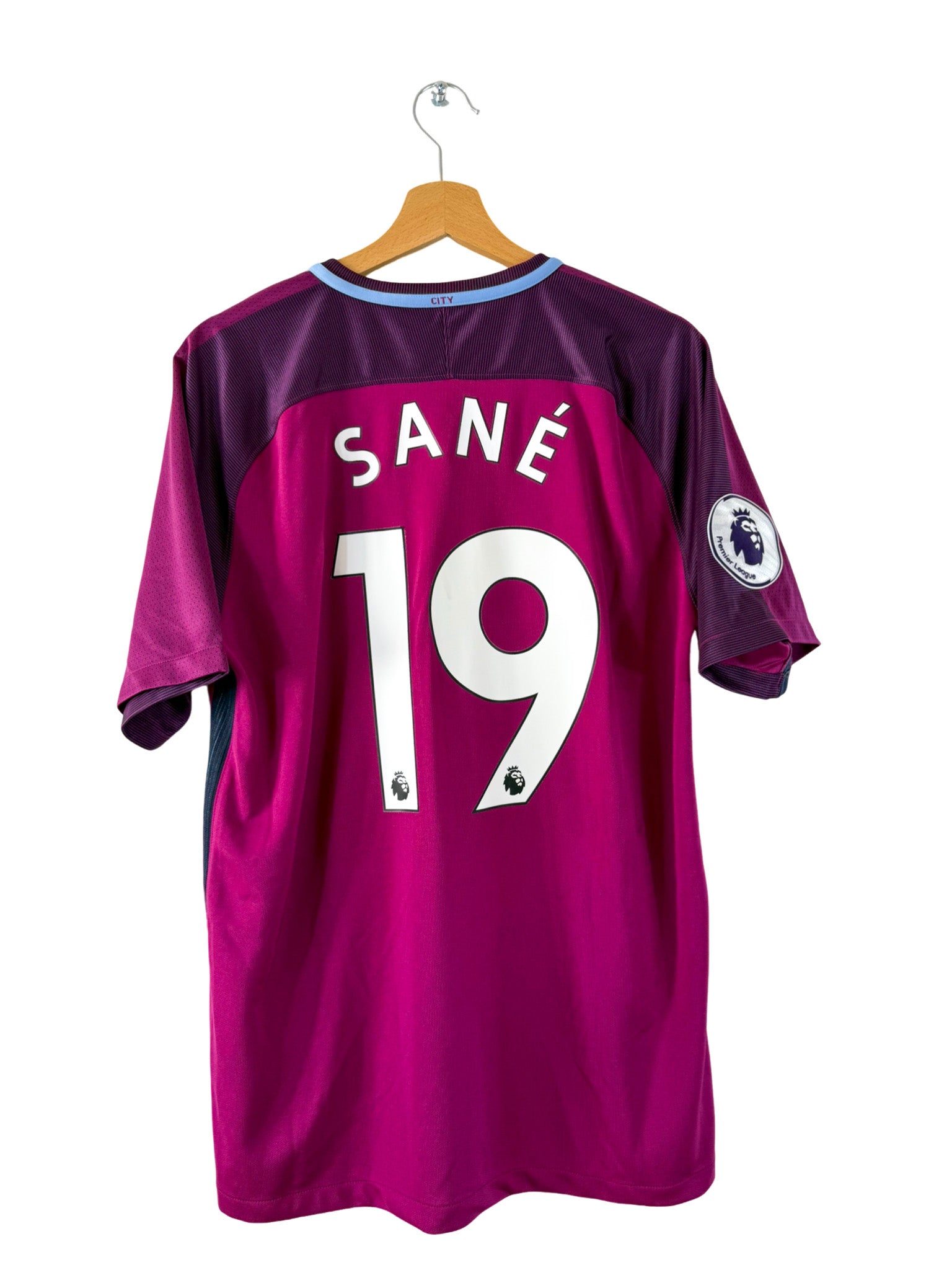 2017/2018 - Manchester City Away Shirt [#19 SANÉ] - L – Vista