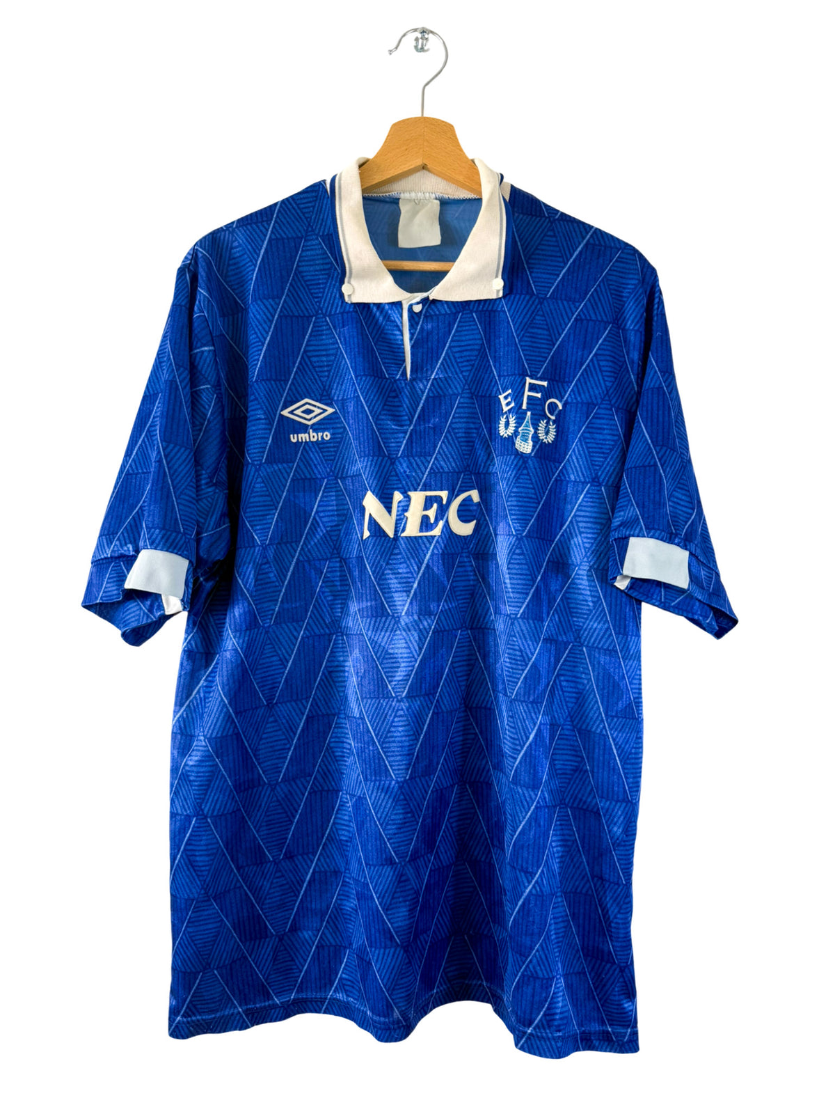 Maillot De Foot Everton Domicile Vintage 1991-1993 - Taille L, Marque Umbro - Occasion Bon état