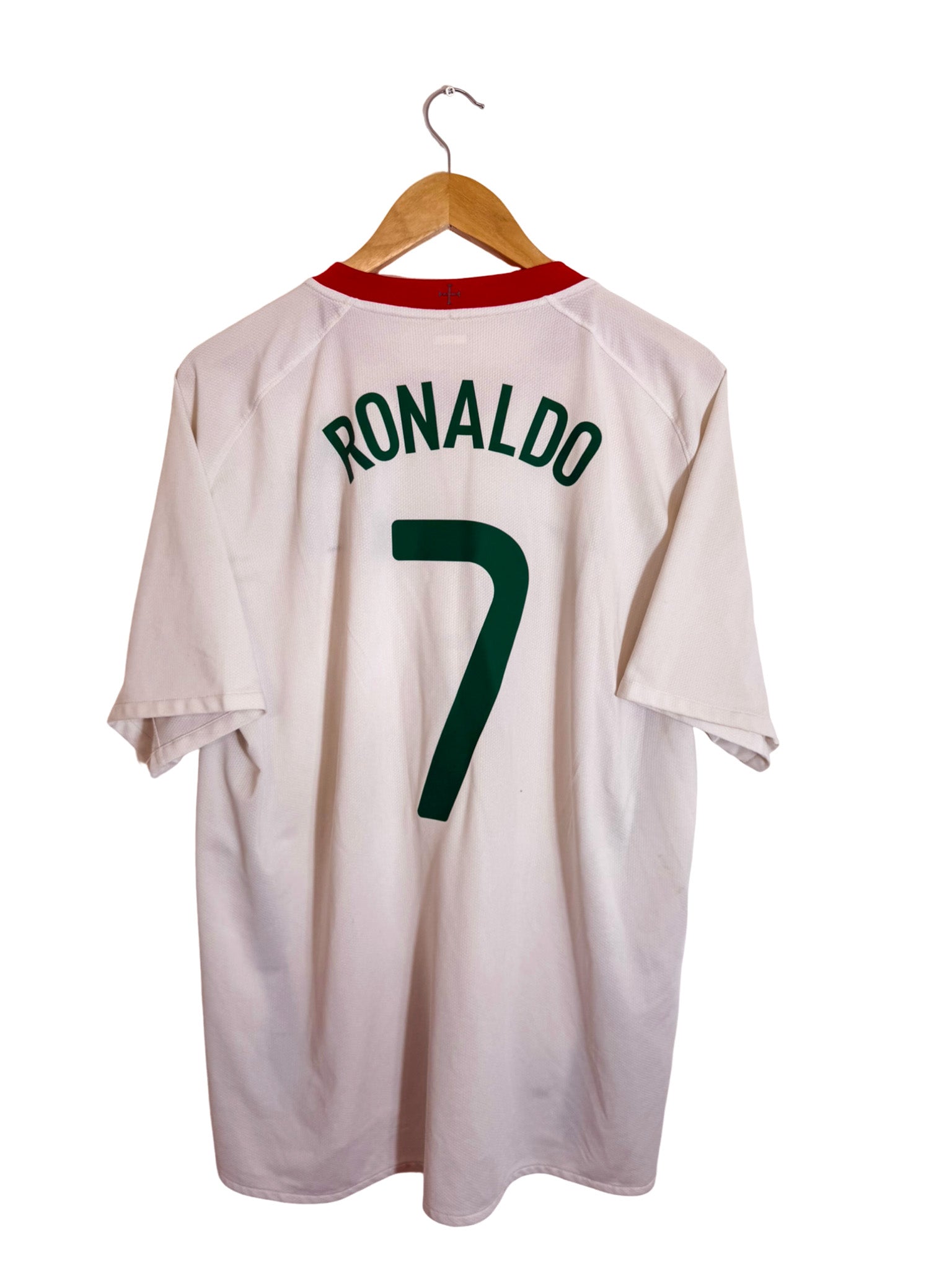 NIKE ポルトガル代表 C.RONALDO #17 2008 AWAY L 白 2008 - Portugal away jersey [#7 RONALDO] - XL – Vista football shop