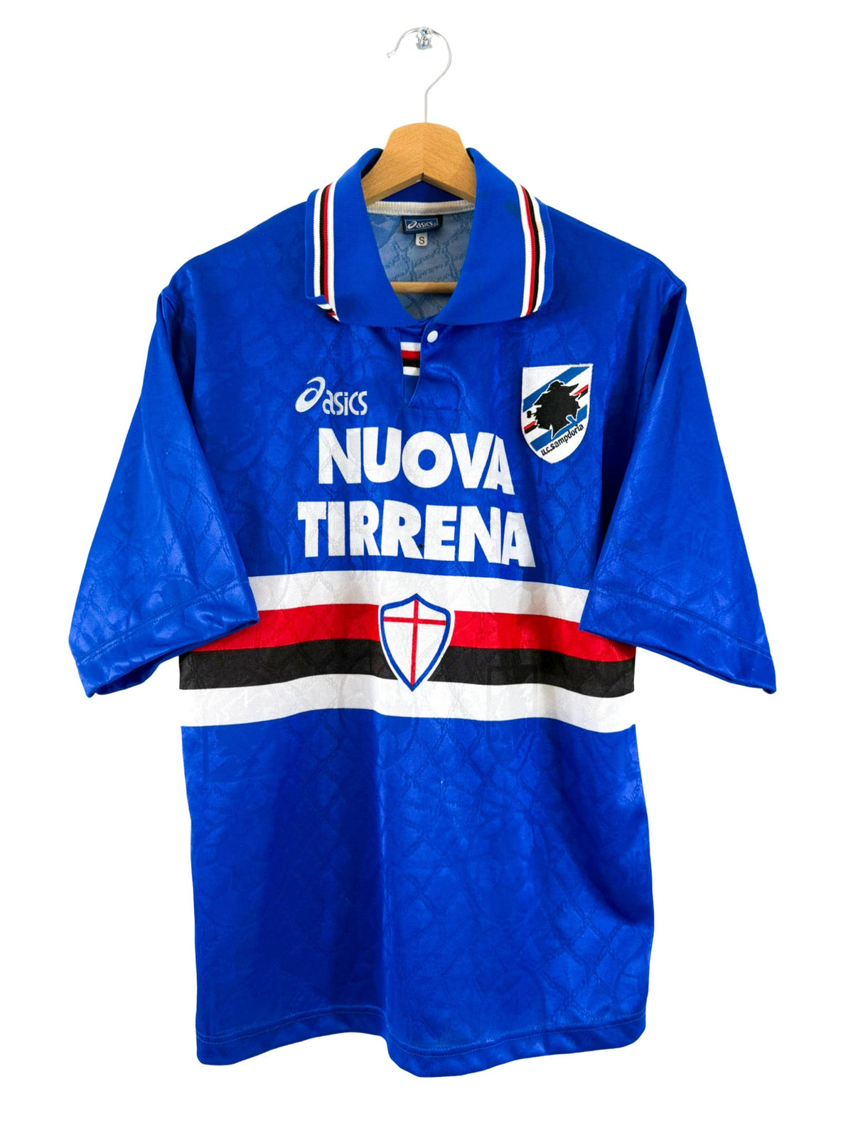 Maillot Sampdoria domicile 1995/1996 Asics sponsor Nuova Tirrena