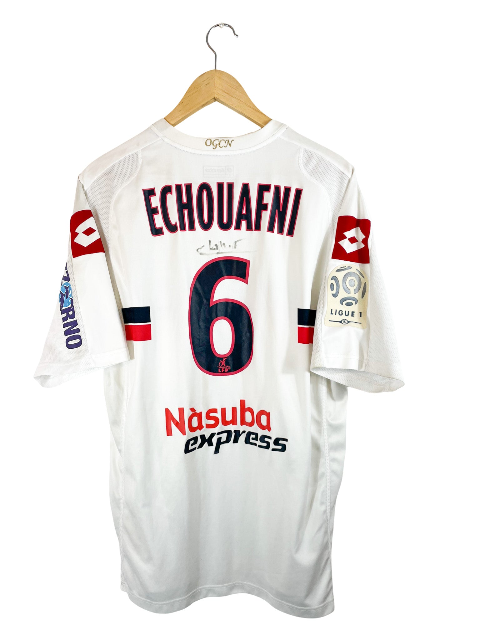 2008/2009 – Maillot OGC Nice extérieur [#6 Echoufani] Match Issue (Signé) – XL