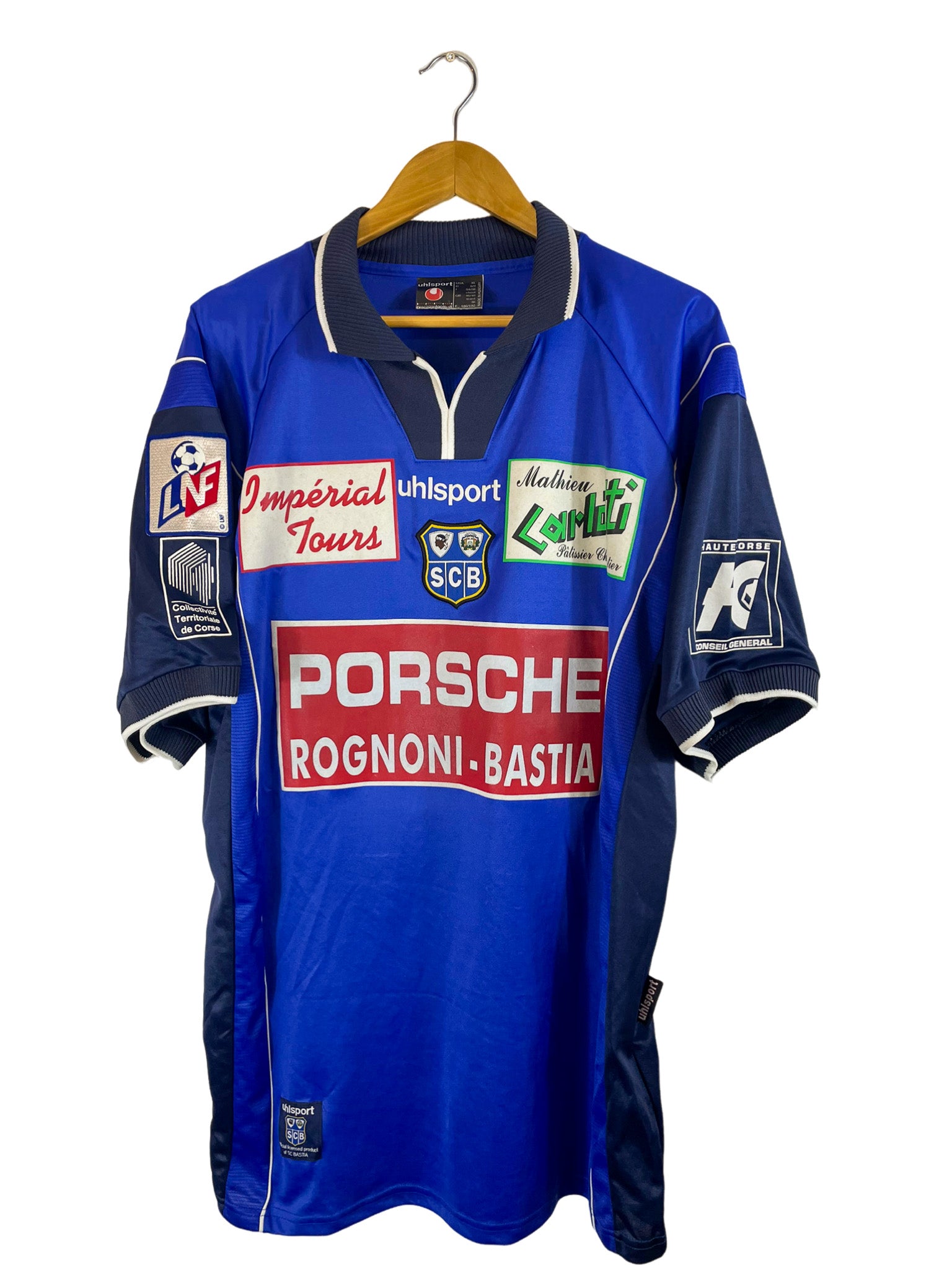 SC Bastia Extérieur Maillot de foot 2000 - 2001. Sponsored by Nouvelle