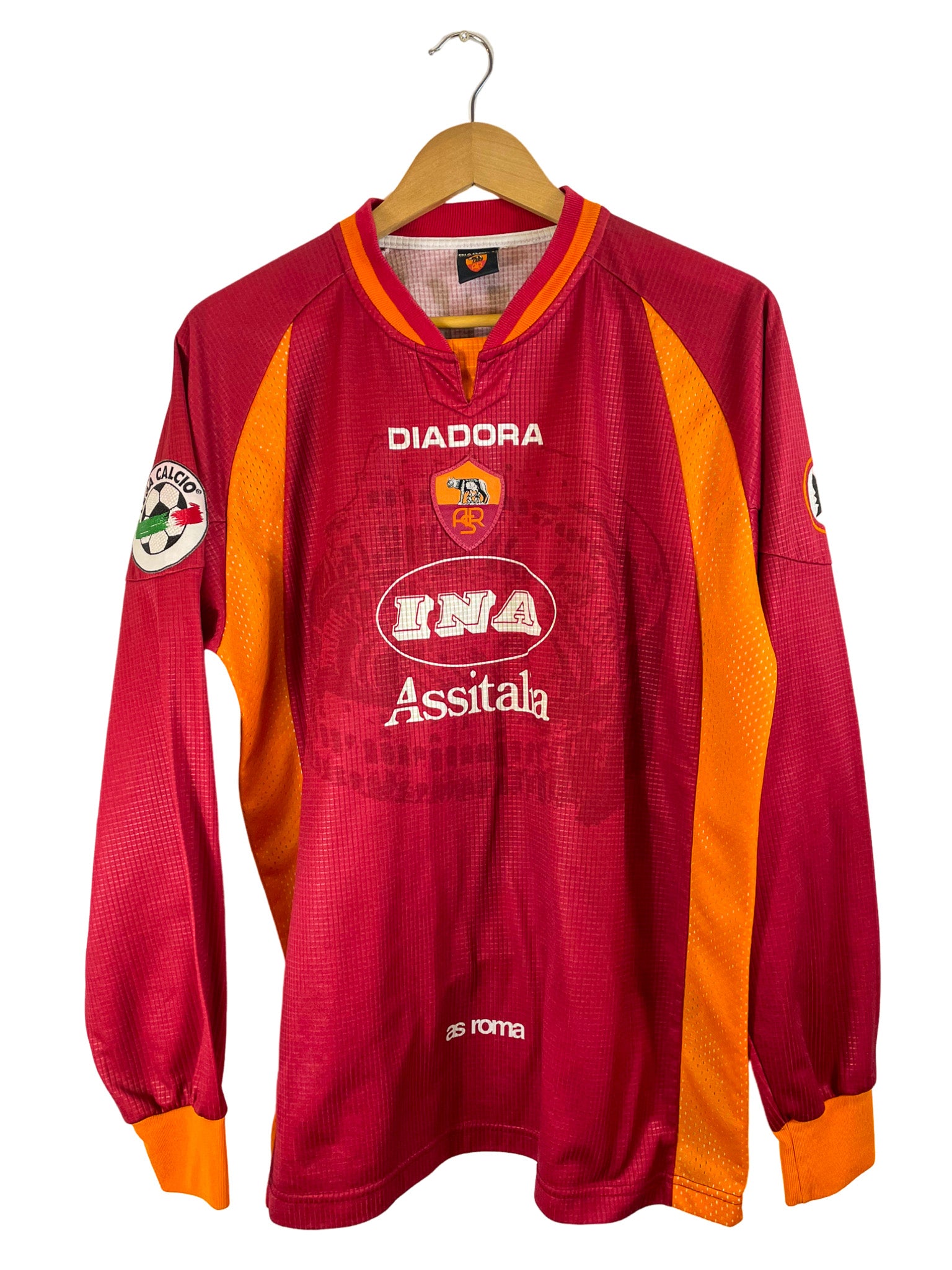 1997/1998 - AS Roma Home Jersey [#5 Candela] *Match Issue* - L