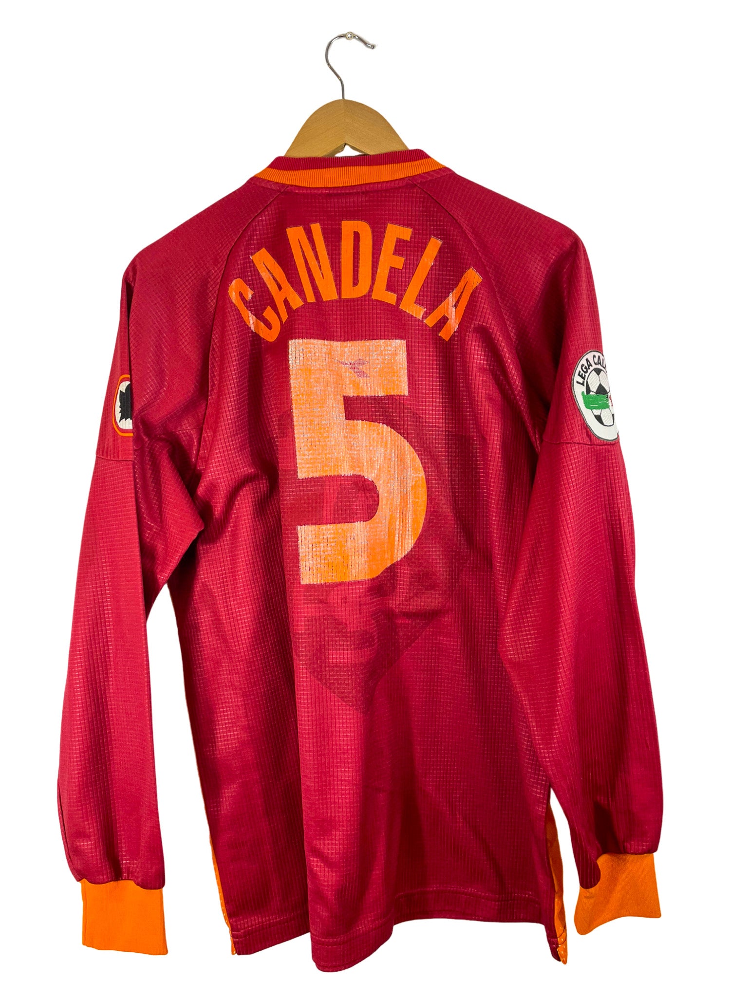 1997/1998 – Maillot AS Roma domicile [#5 Candela] *Match Issue* Diadora – L