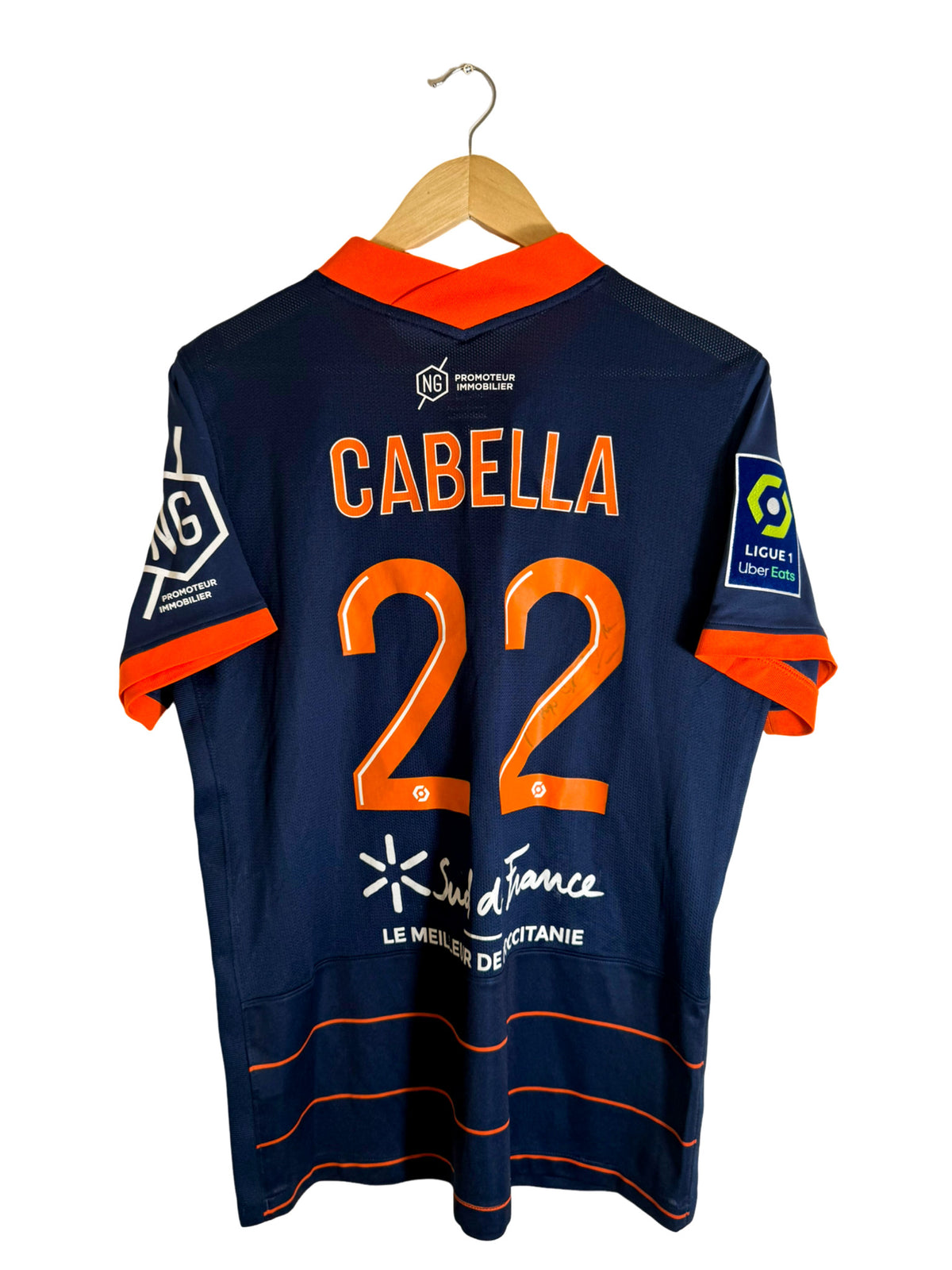 2021/2022 – Maillot Montpellier HSC domicile *Dédicacé* [#22 CABELLA] – L