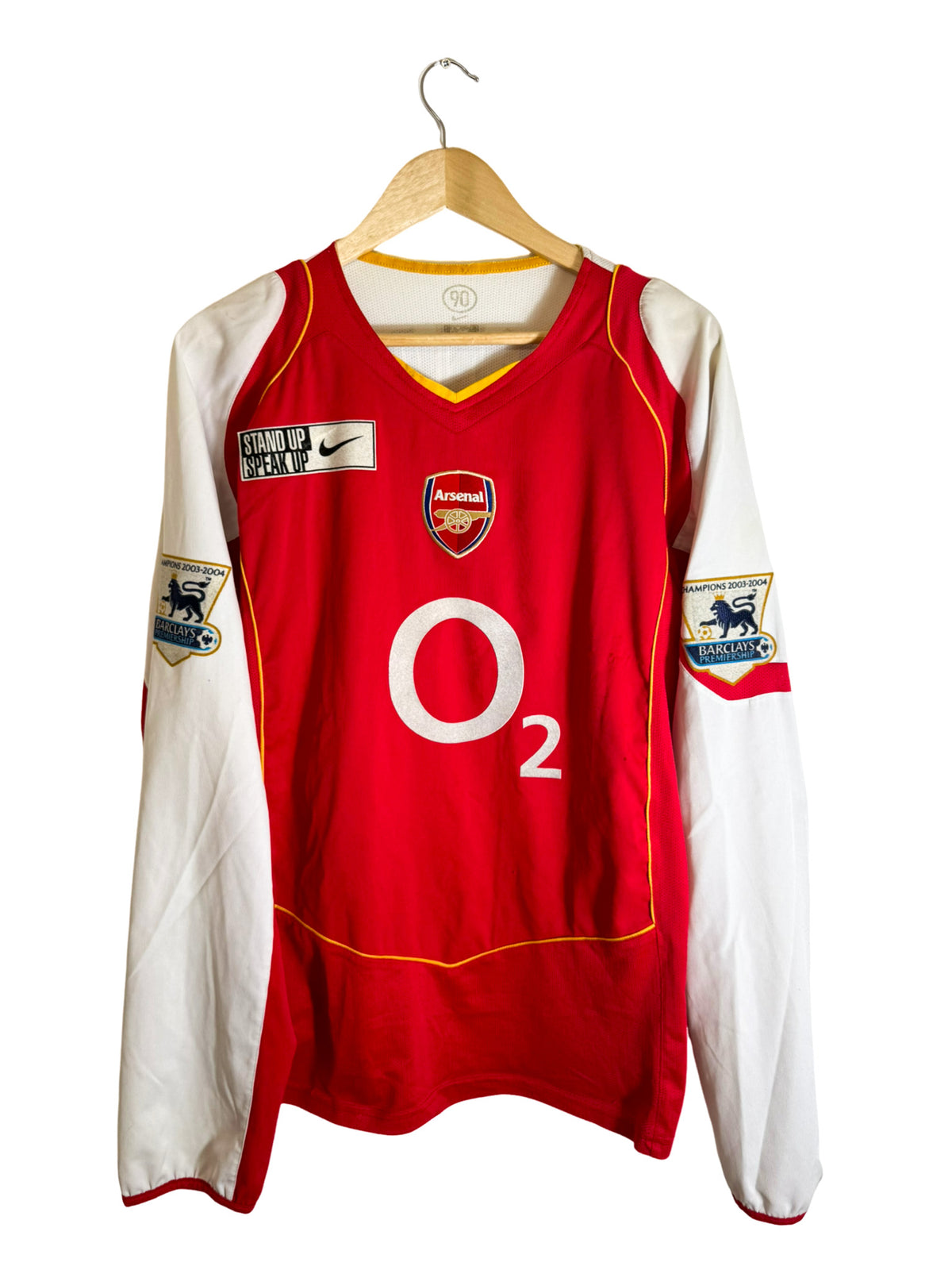 2004/2005 – Maillot Arsenal domicile *Manches Longues* [#14 HENRY] *Stand Up Speak Up* – L
