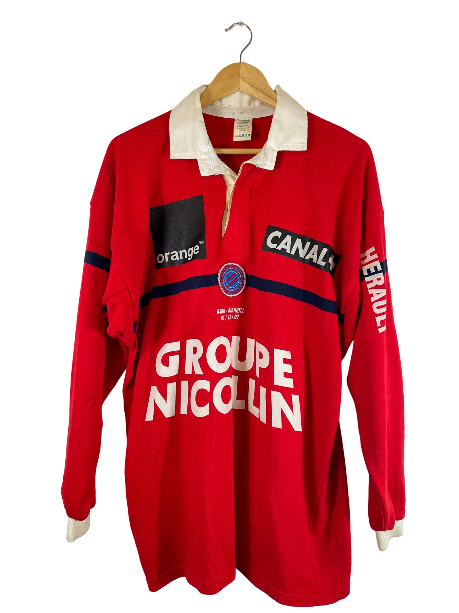 2000/2001 – Maillot AS Béziers Hérault [#3 Banquet] rocher sport Porté - XL