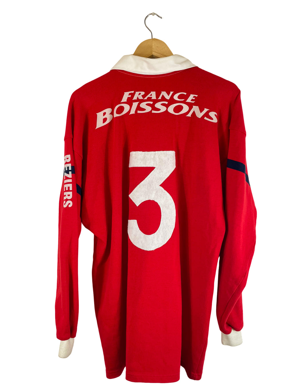 2000/2001 – Maillot AS Béziers Hérault [#3 Banquet] sport Porté - XL
