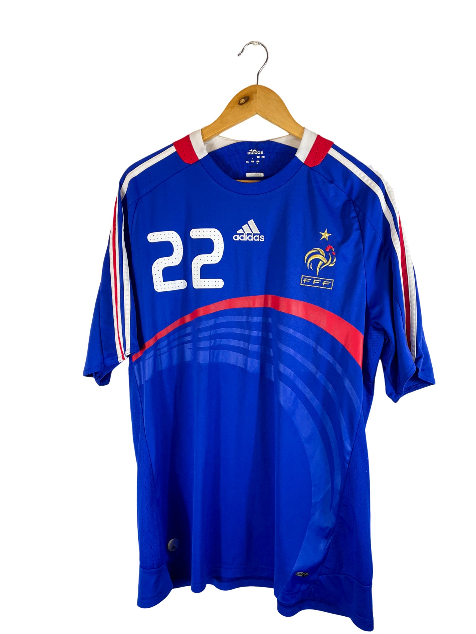 2008 – Maillot France domicile [#22 Ribéry] Adidas – XL