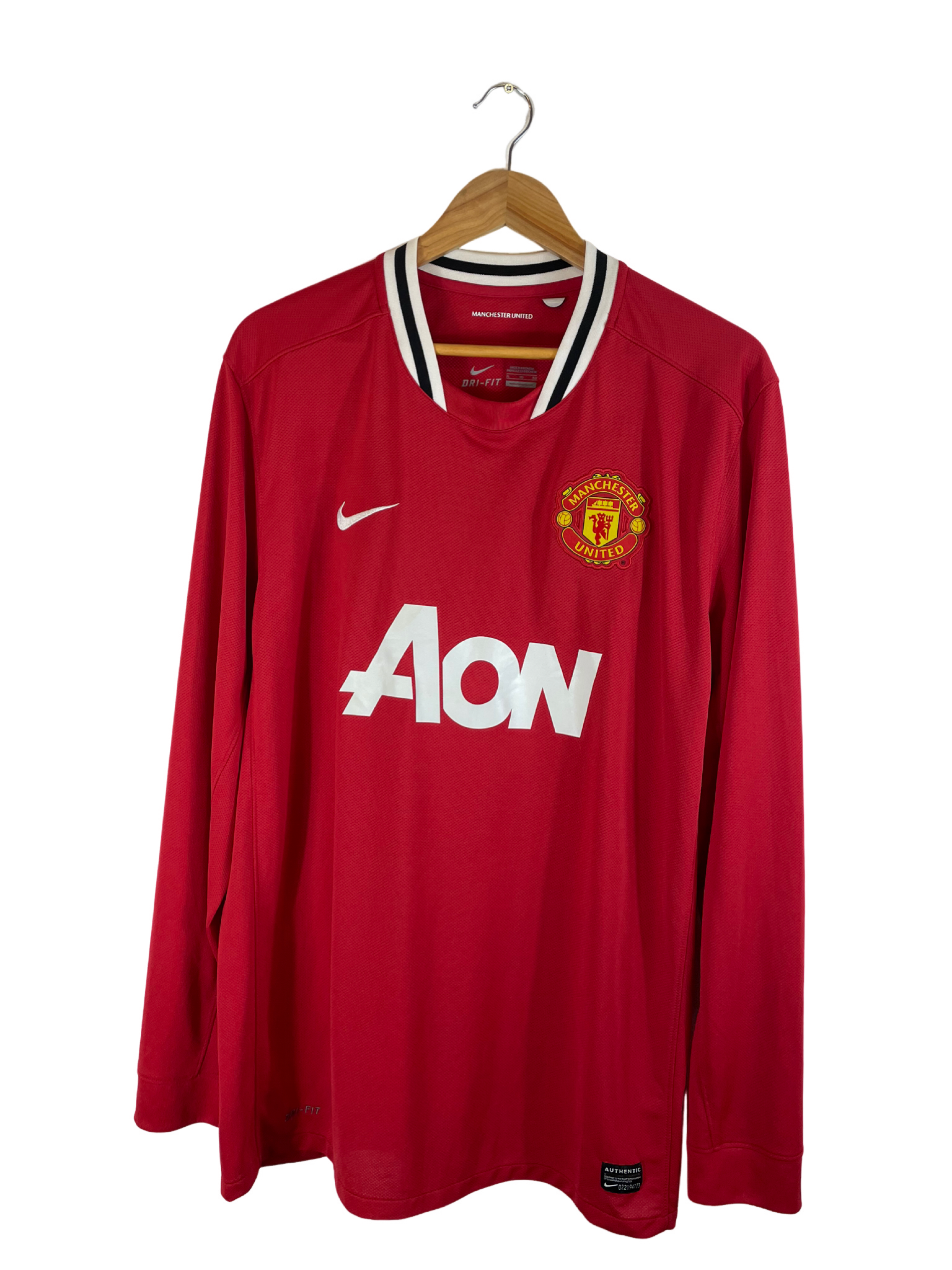 2011/2012 – Maillot Manchester United domicile [#10 Rooney] *Manches Longues* Nike – XL