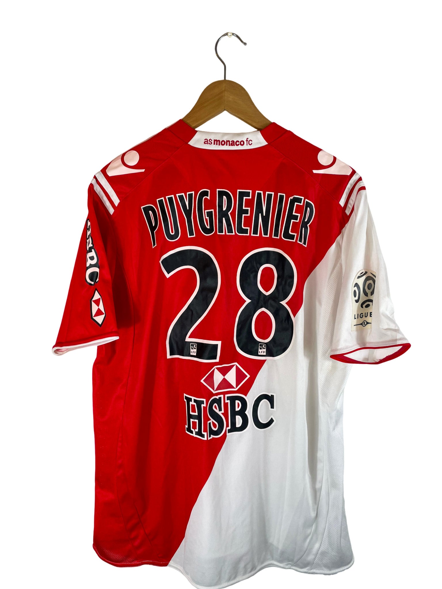 2012/2013 - AS Monaco Home Jersey [#28 Puygrenier] Worn - XL