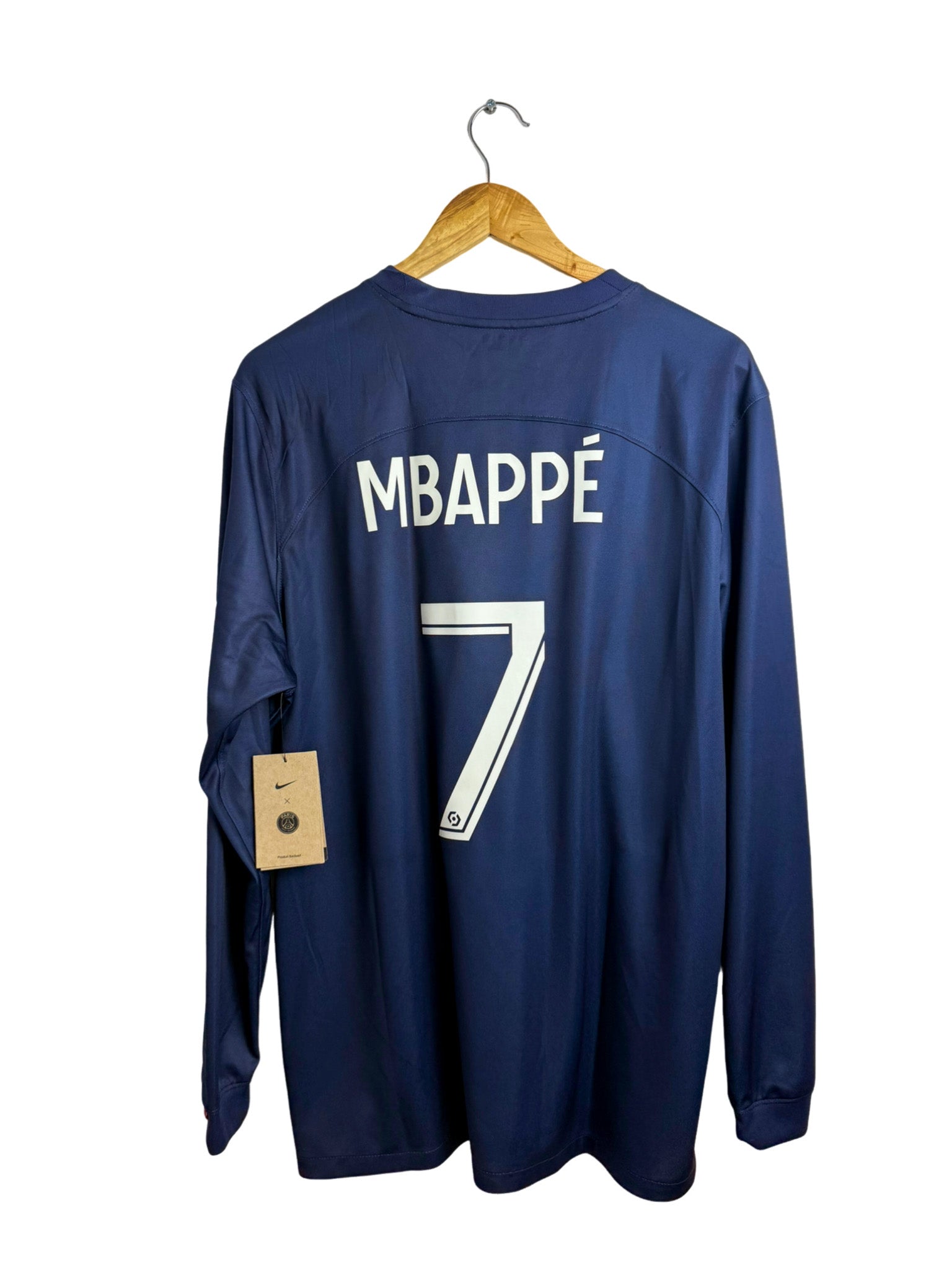 2022/2023 – PSG Home Long Sleeve Shirt [#7 Mbappé] – XL – Vista