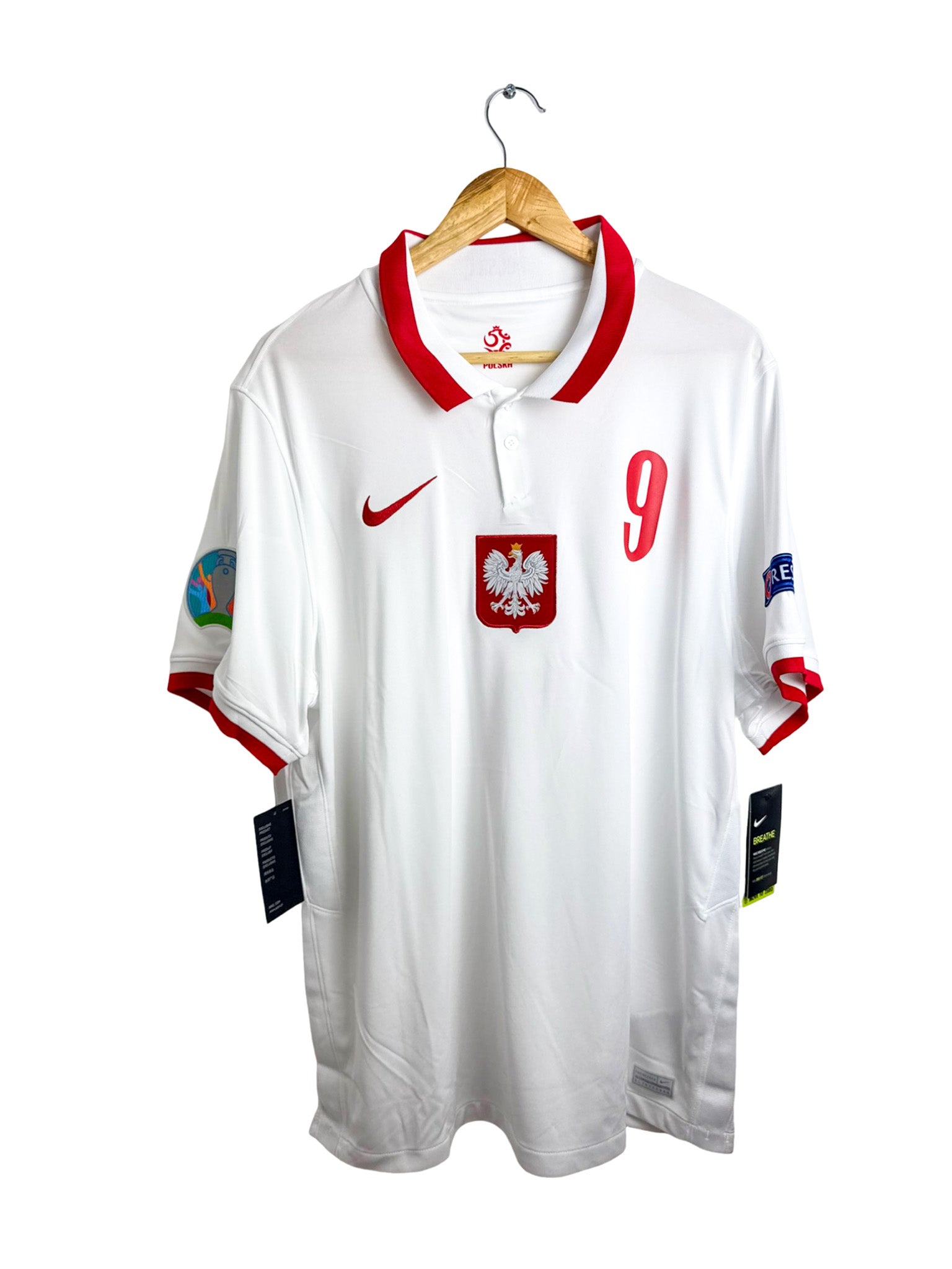 新品正規品ポーランド代表100周年ユニフォームLEWANDOWSKI 9番 2020 – Poland Home Jersey [#9 Lewandowski] – XL – Vista football shop