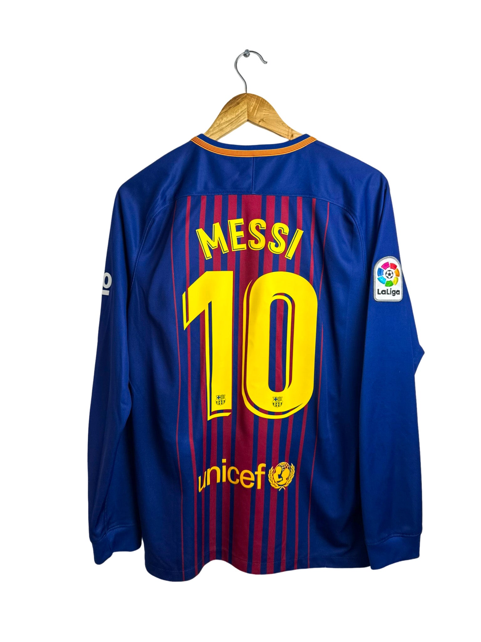 2017/2018 – Maillot FC Barcelone domicile *Manches Longues* [#10 Messi] Nike – M
