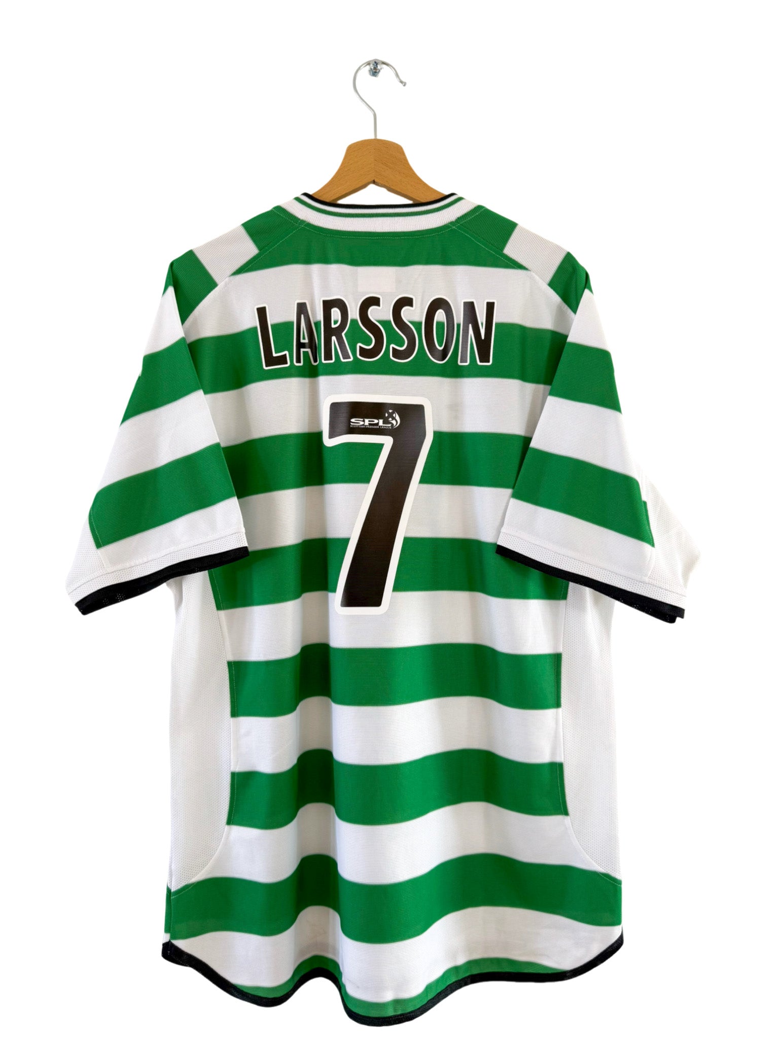 2002/2003 - Camiseta local del Celtic Glasgow [#7 Larsson] Umbro - Talla XL