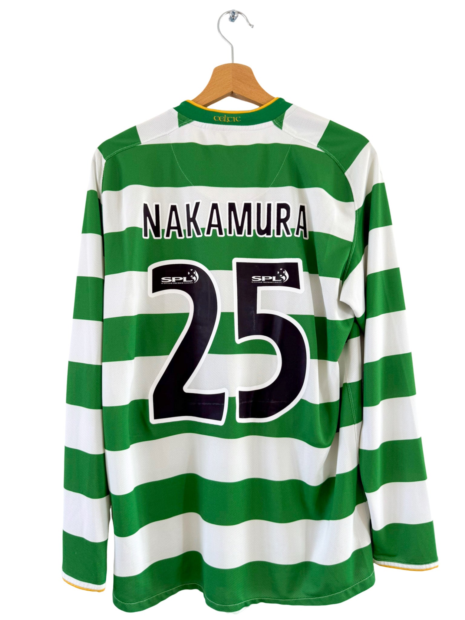 2006/2007 - Camiseta local del Celtic Glasgow [#25 Nakamura] *manga larga* Nike - Talla XL