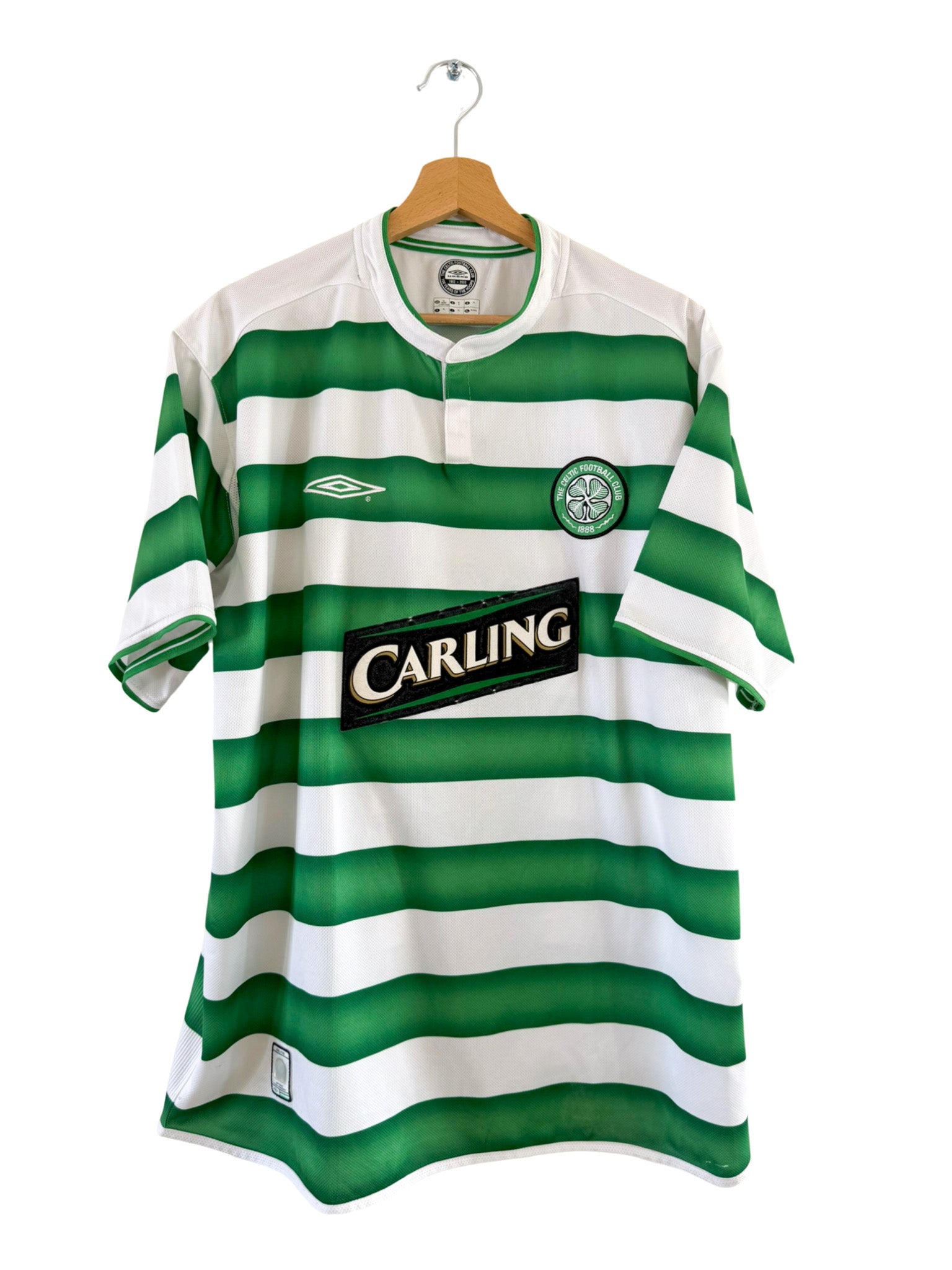 2006/2007 - Camiseta local del Celtic Glasgow [#7 Larsson] *Mangas largas* - XL