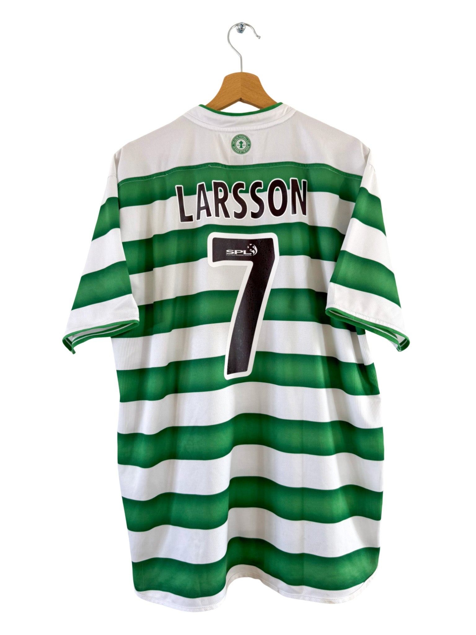 2006/2007 - Camiseta local del Celtic Glasgow [#7 Larsson] *Mangas largas* - XL