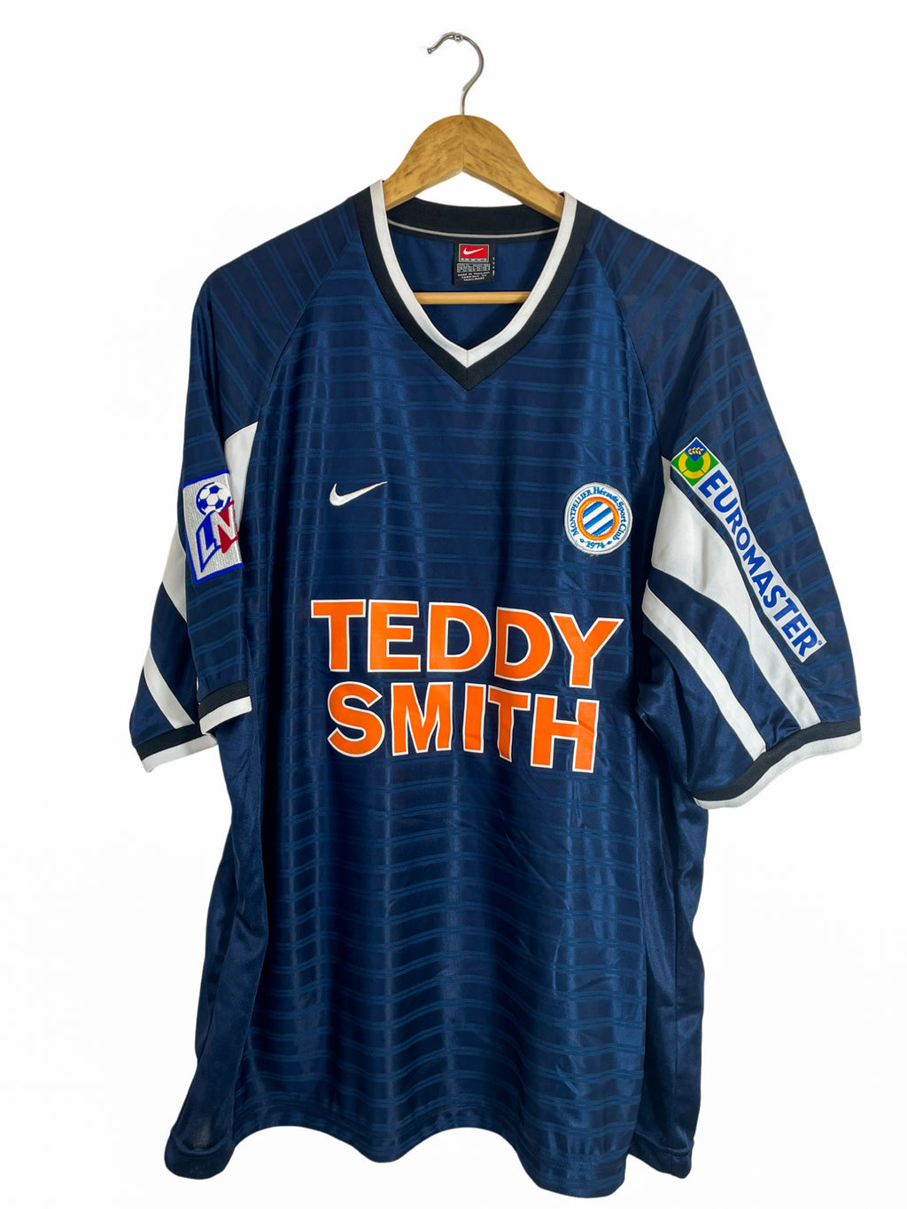 2001/2002 - Montpellier home *match worn* shirt [#4 SILVESTRE] - XL