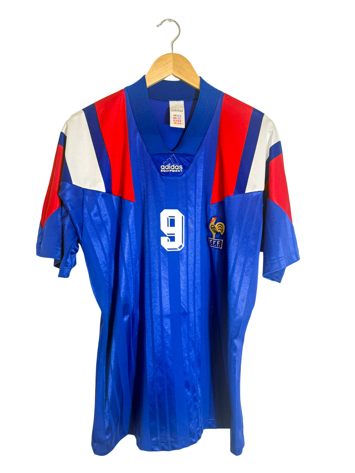 1992 – Maillot France domicile [#9 Papin] – L