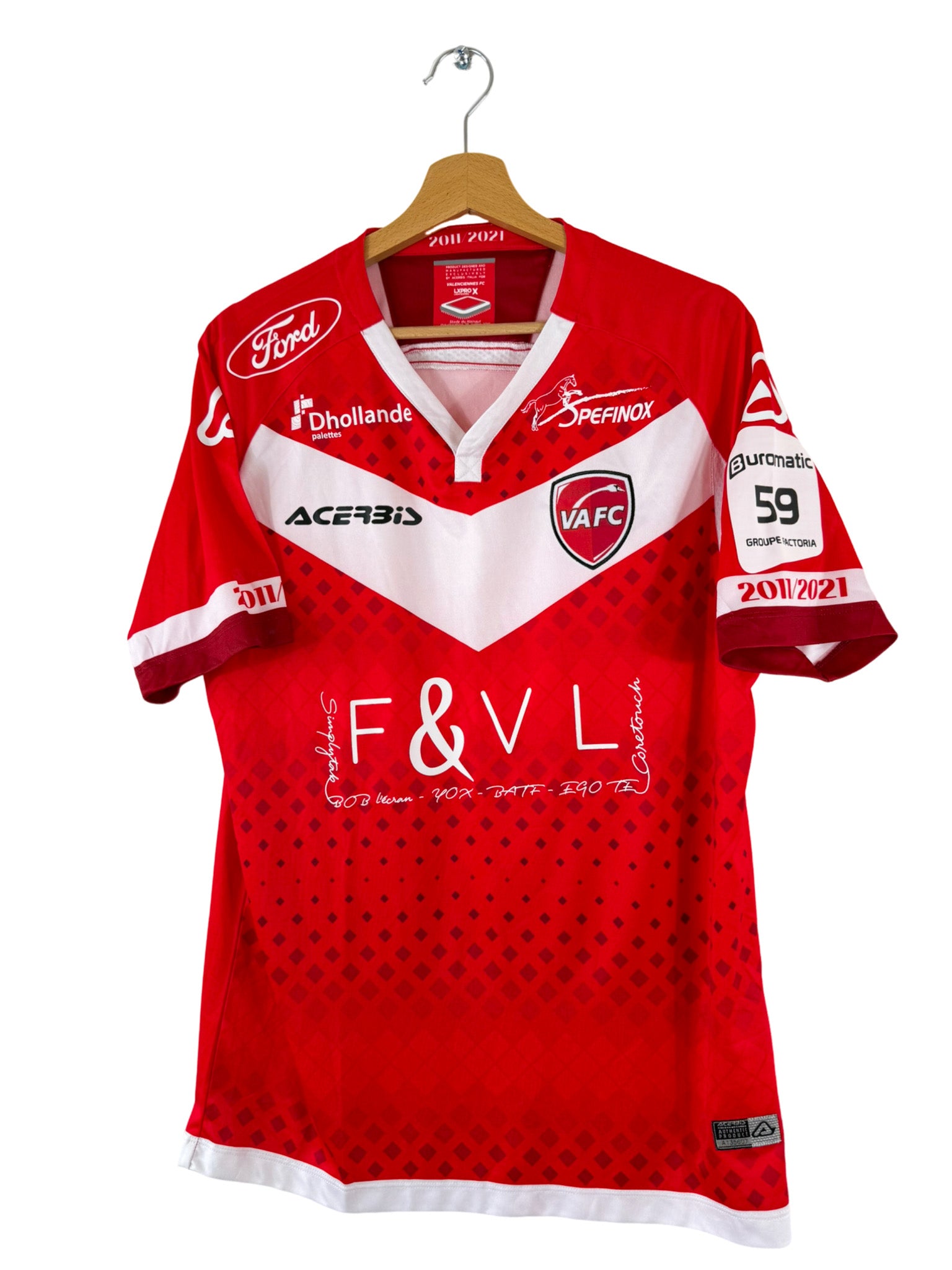 2011/2012 - Camiseta de local del Valenciennes FC Acerbis - Talla L