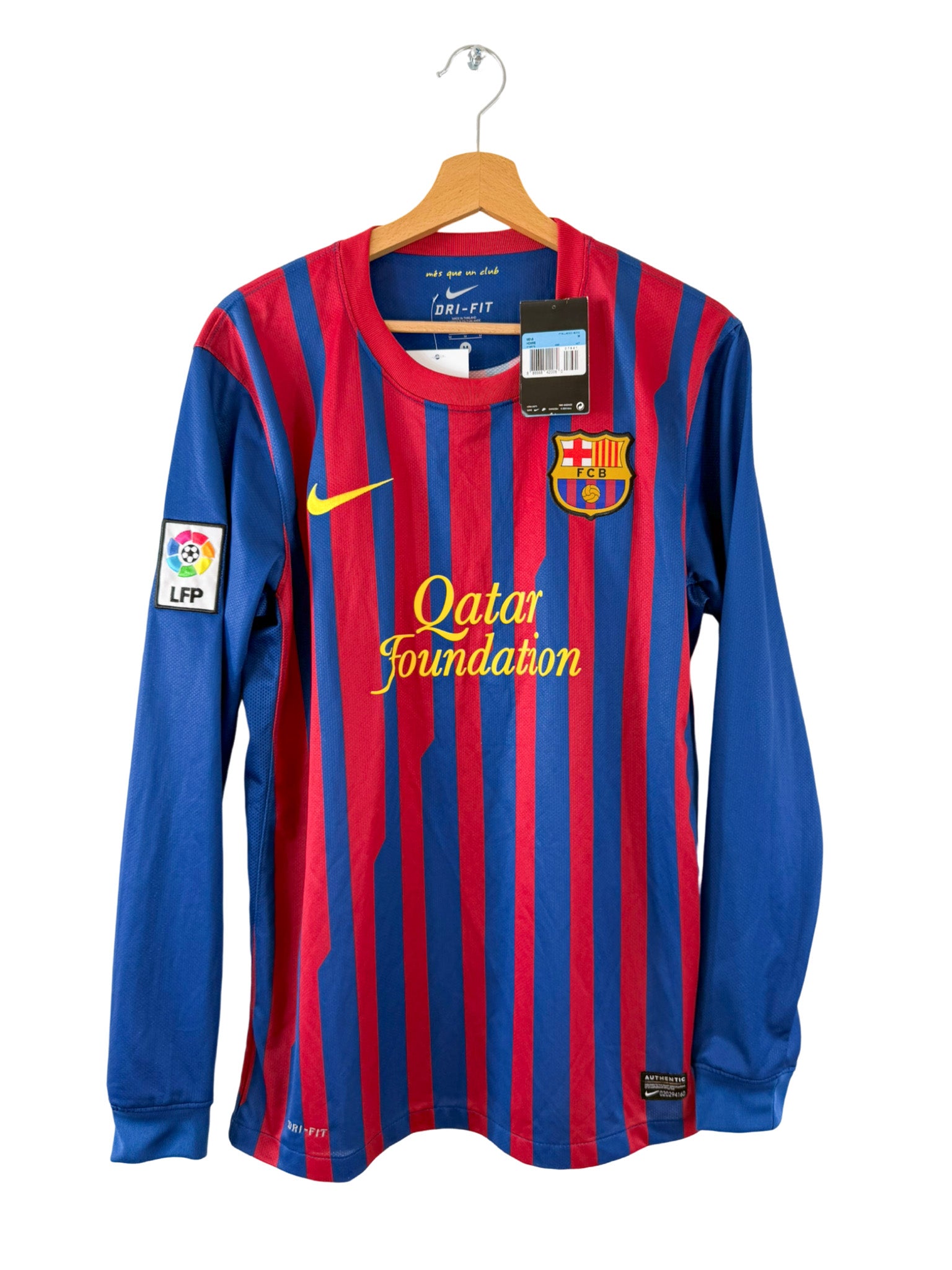 2011/2012 - Camiseta local del FC Barcelona [#6 XAVI] Nike *Manga larga* - Talla M