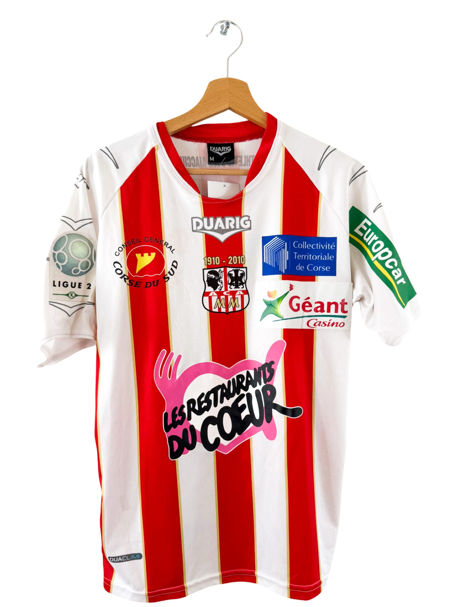 2009/2010 - Camiseta local del AC Ajaccio [#8 Pierazzi] Duarig *Edición del partido* - Talla M