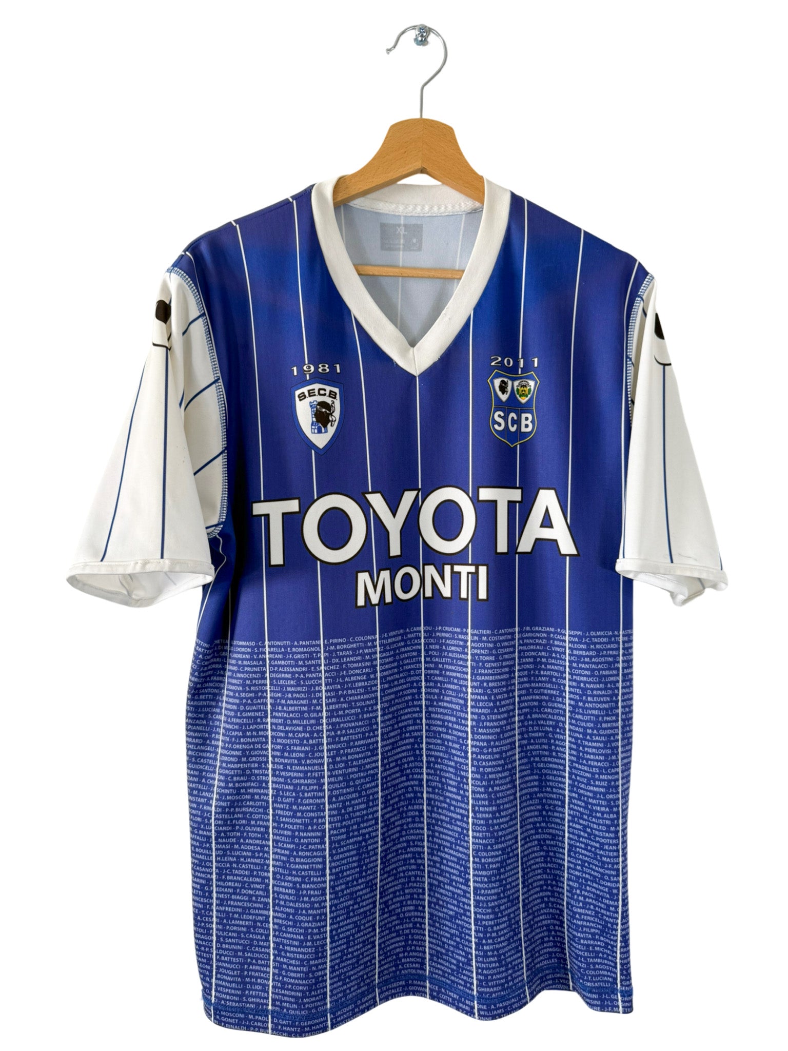 2010/2011 - Camiseta Local del SC Bastia 30 años del título de la Copa de Francia - Talla XL