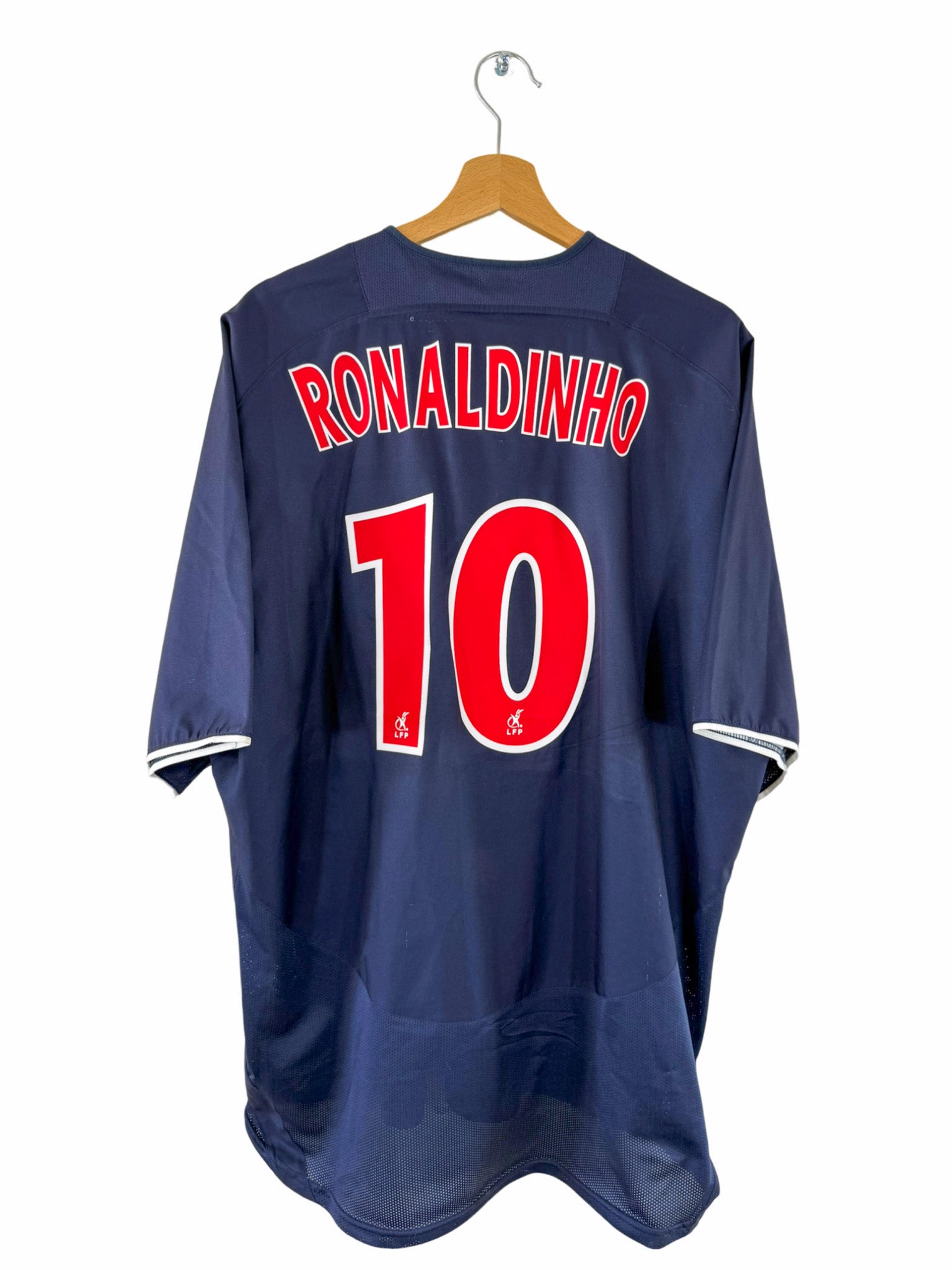 2003/2004 - Camiseta local del PSG [#10 Ronaldinho] Nike - Talla XXL