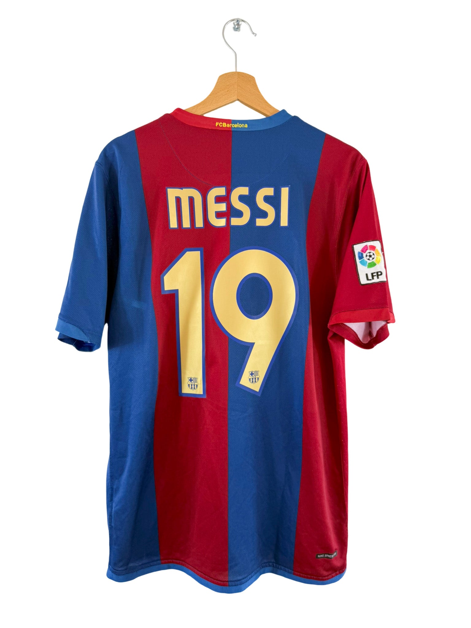 2006/2007 - Camiseta local del FC Barcelona [#19 MESSI] Nike - Talla L