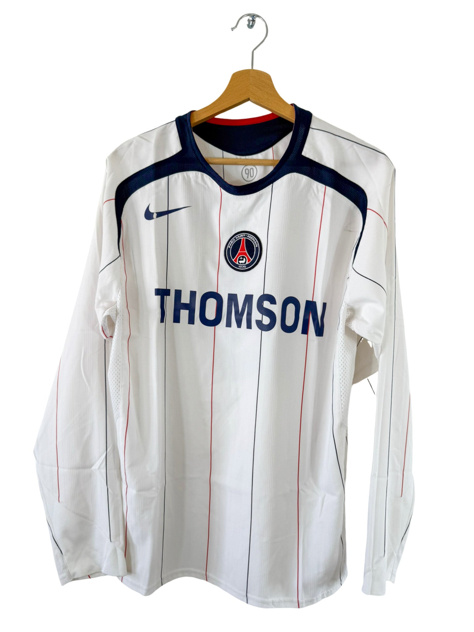 2005/2006 - Camiseta de visitante del PSG [#15 Kalou] Nike *Manga larga**pro stock* - Talla M
