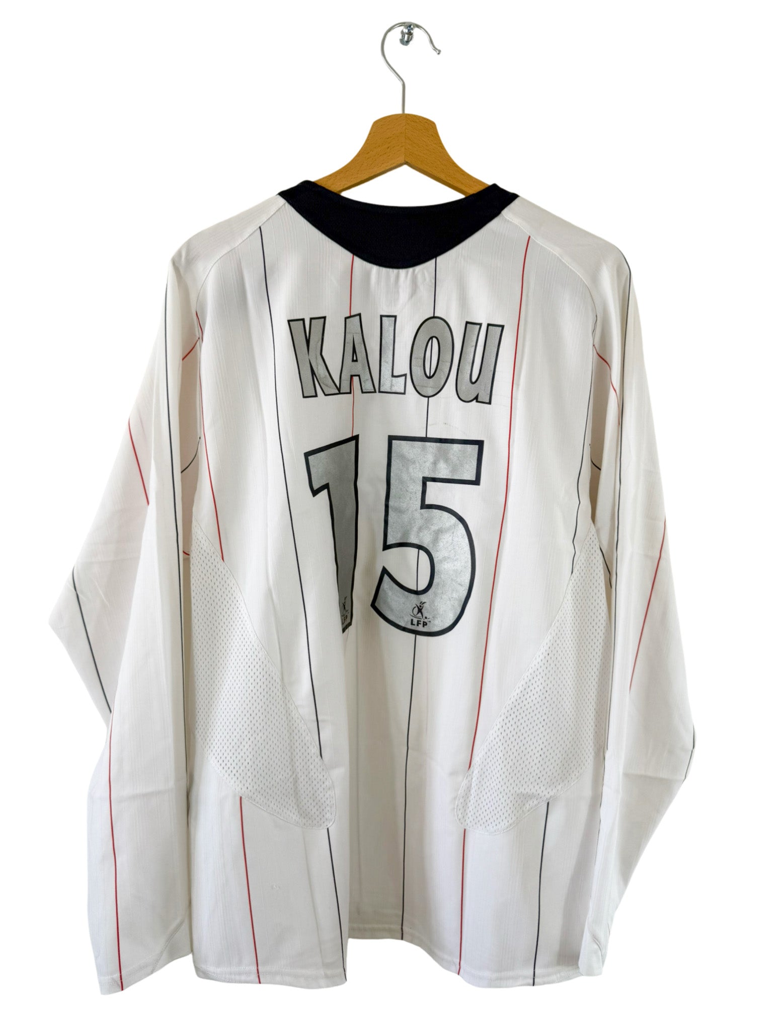 2005/2006 - Camiseta de visitante del PSG [#15 Kalou] Nike *Manga larga**pro stock* - Talla M