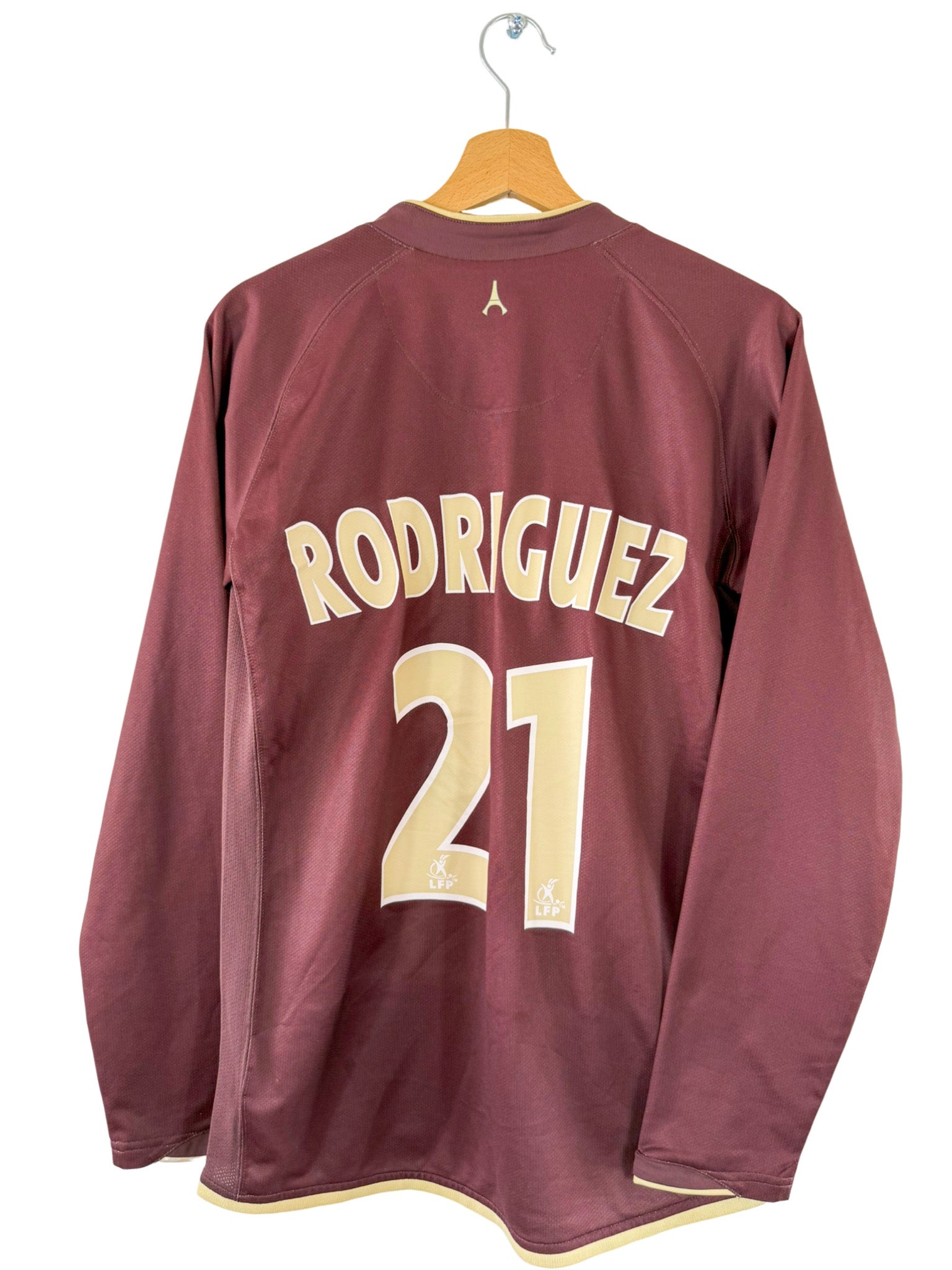 2006/2007 - Camiseta de visitante del PSG [#21 Rodríguez] Nike *Manga larga* - Talla S