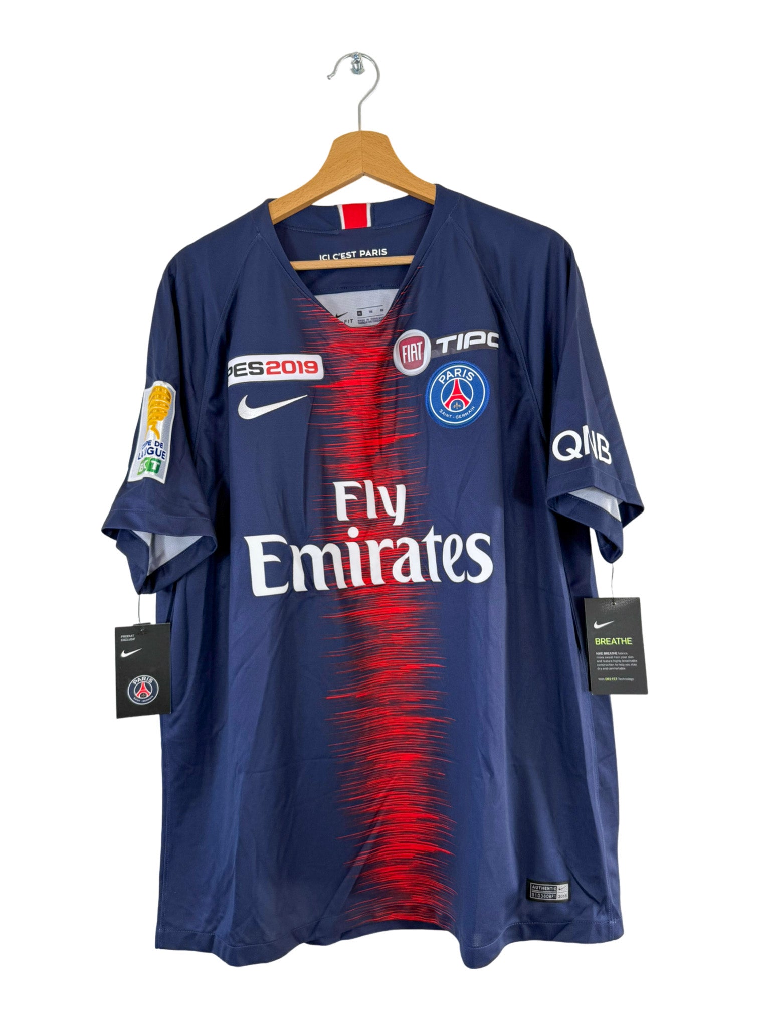 2018/2019 - Maillot Paris Saint-Germain domicile [#10 Neymar Jr] *neuf avec étiquette* - XL