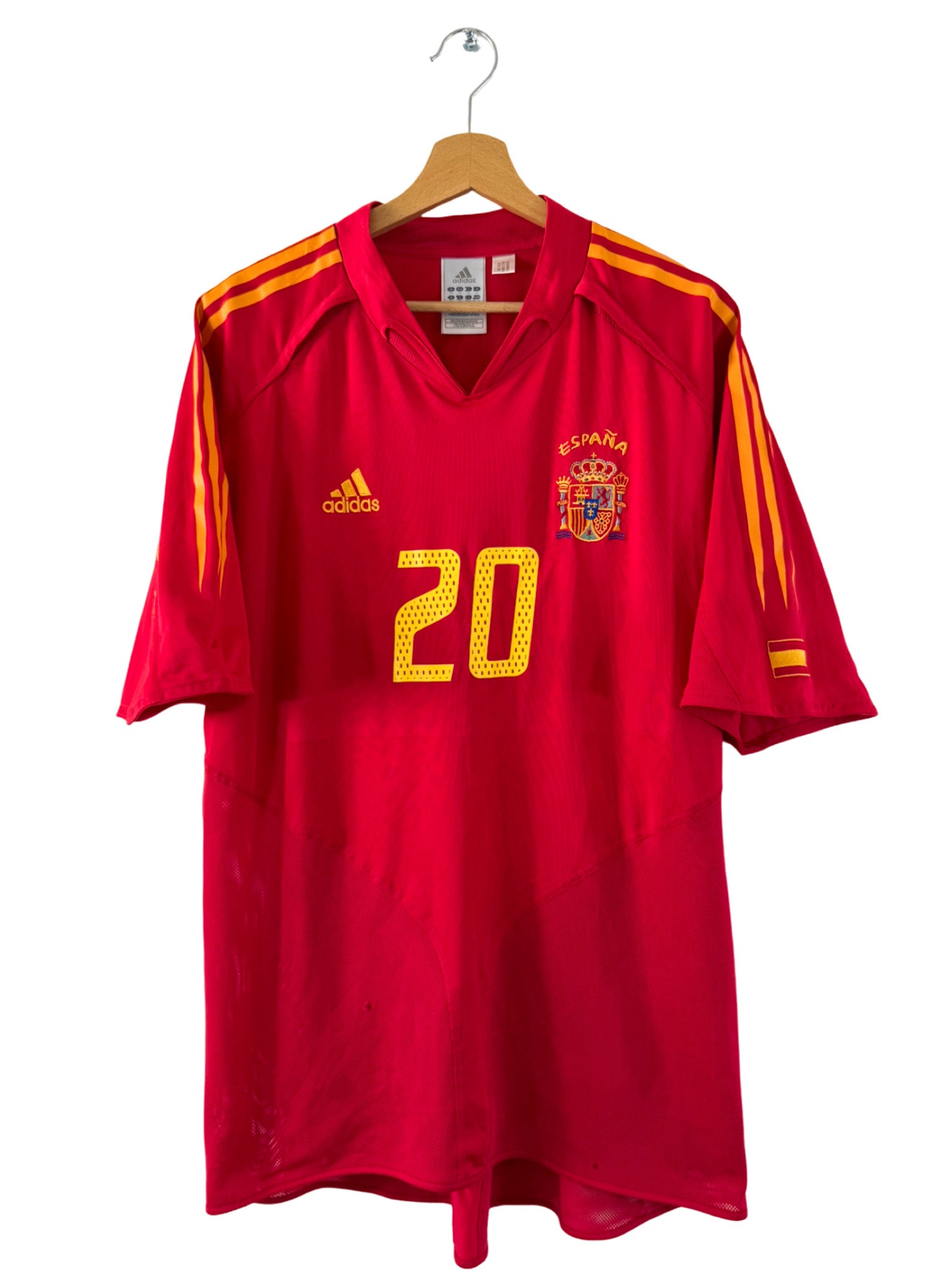 2004 – Spain home shirt [#20 Xavi] - XL – Vista football shop