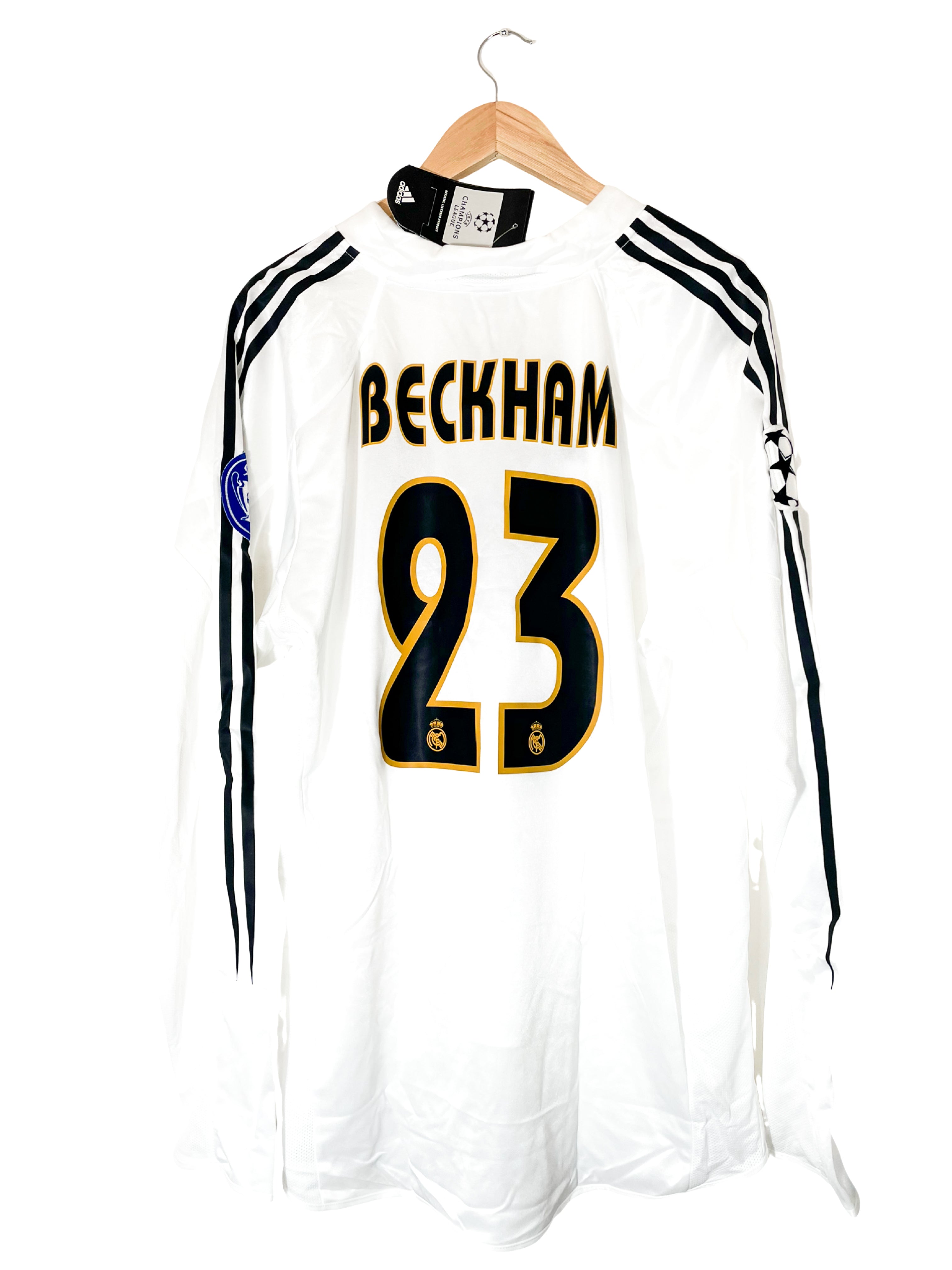 2004/2005 – Maillot Real Madrid domicile [#Beckham 23] *manches longues* - XL
