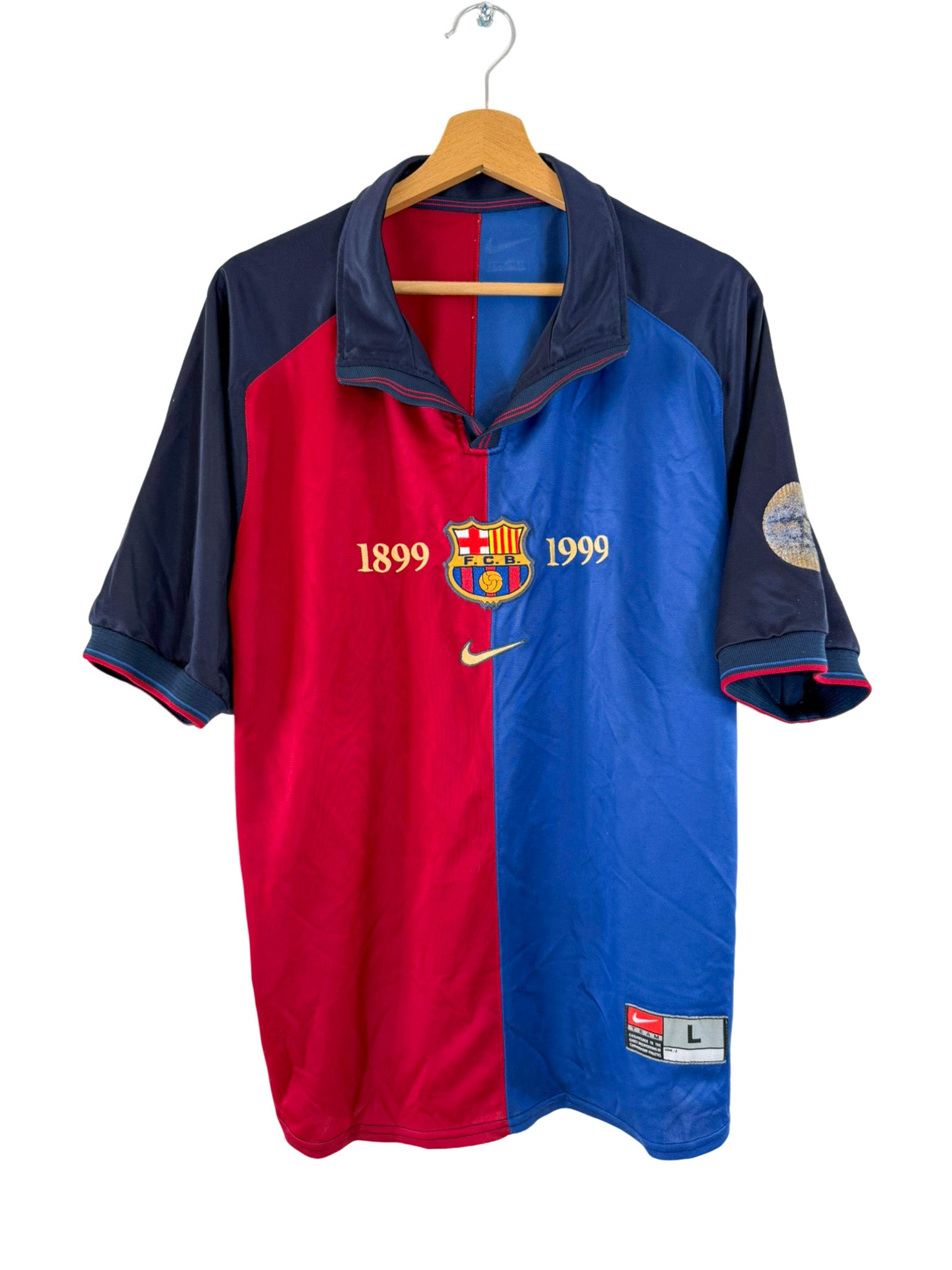 1999/2000 - FC Barcelona Home Shirt *Centenary* Nike - L