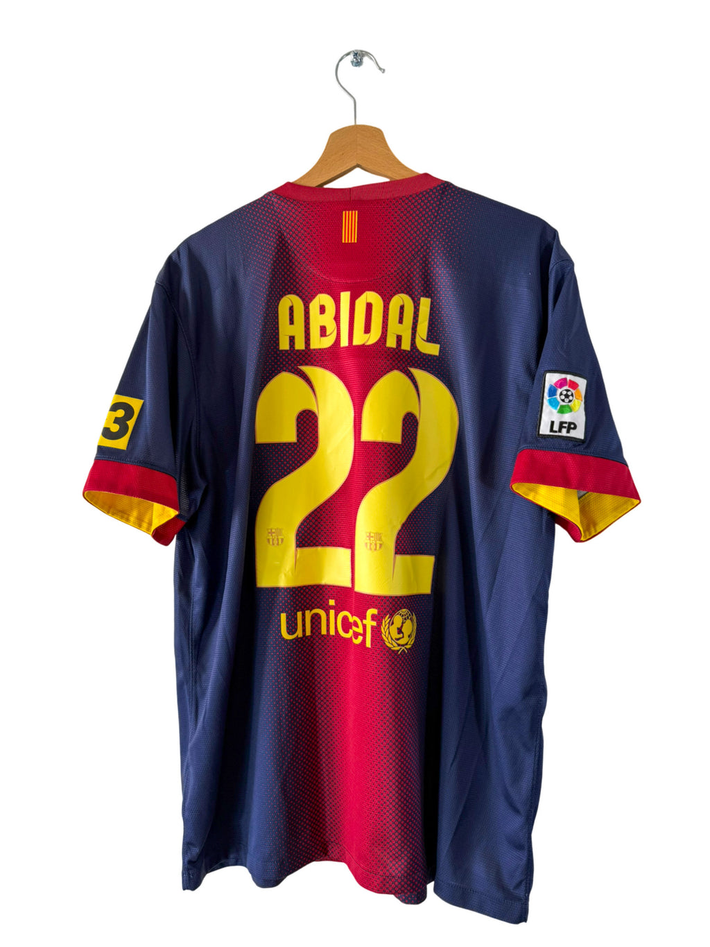 2012/2013 - Camiseta local del Barcelona [#22 Abidal] - XL