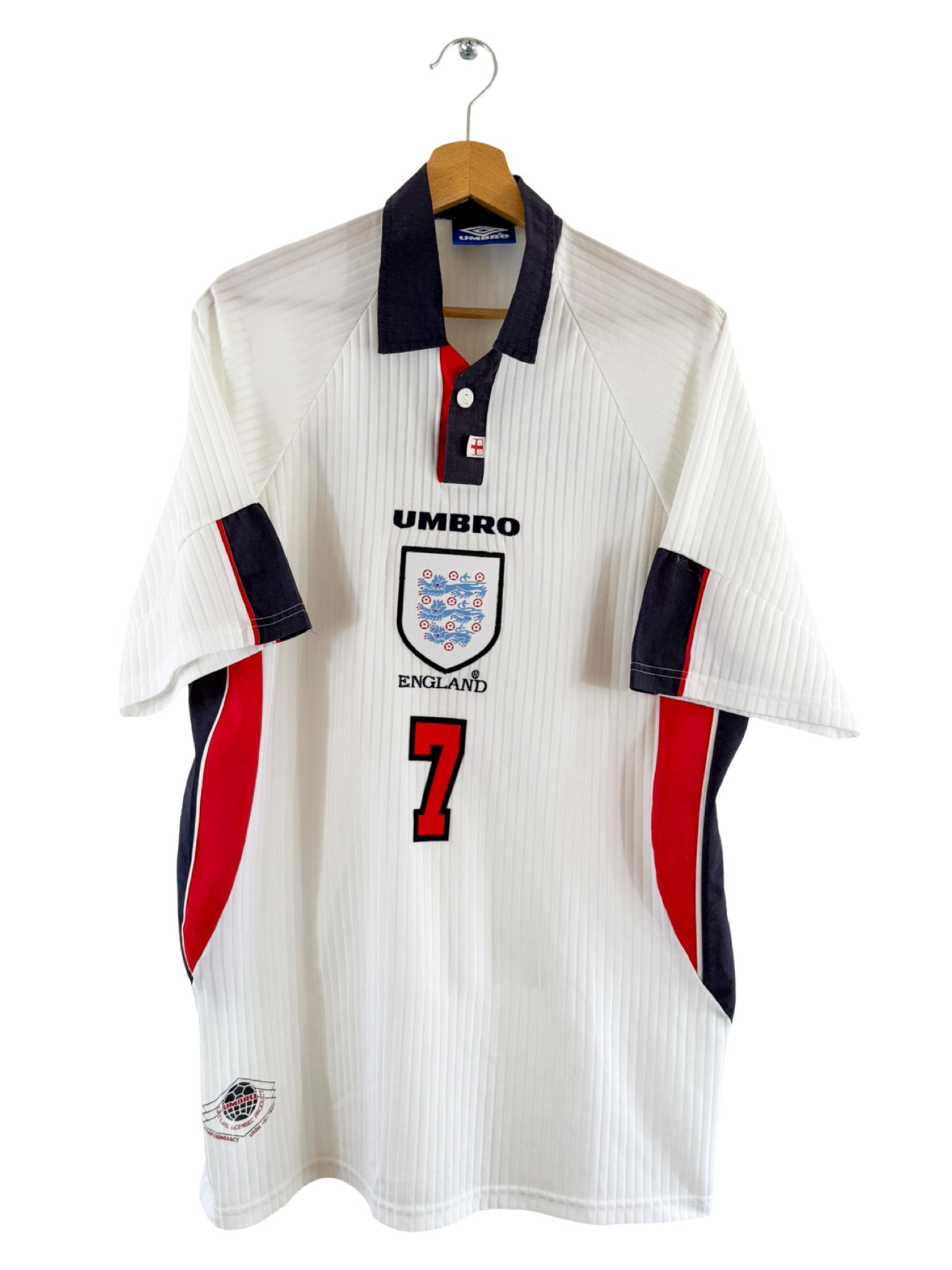 1998 - England Home Shirt [#7 Beckham] - XL – Vista football shop