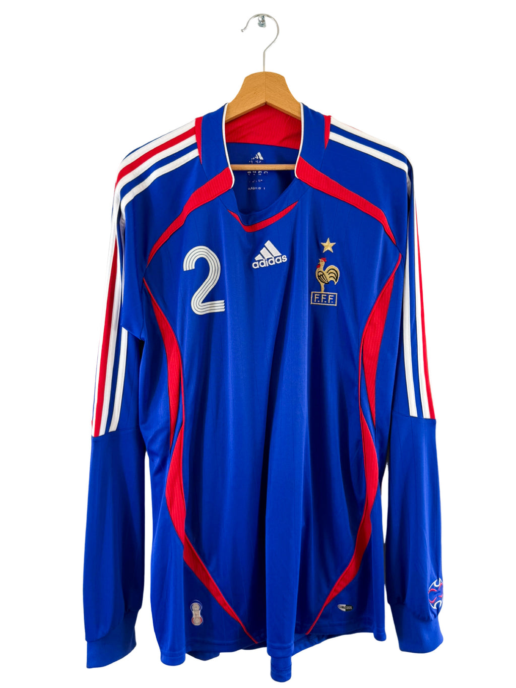 2006 - France Home Jersey [#2 Sagnol] *Long Sleeves* - XL
