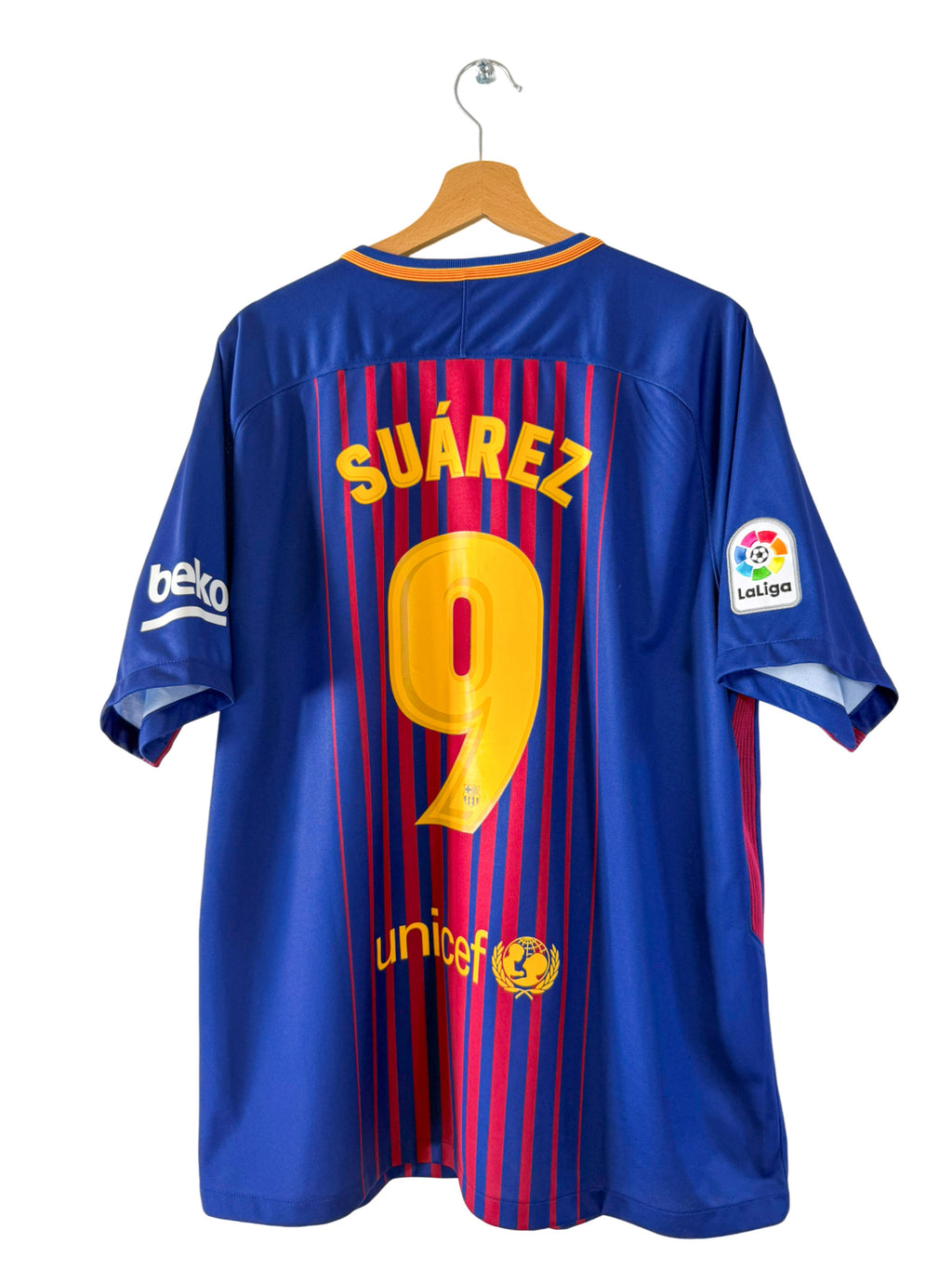 2017/2018 - FC Barcelona Home Shirt [#9 Suárez] - XL