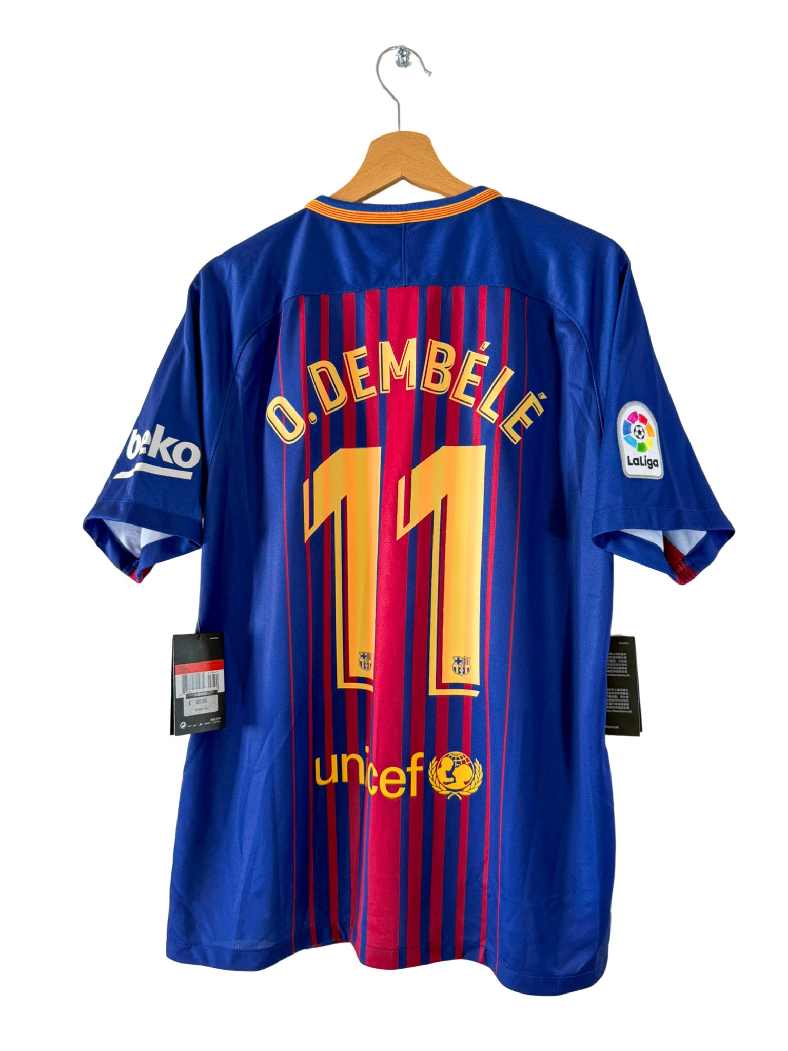 2017/2018 - Maillot FC Barcelone domicile [#11 Dembélé] *Neuf* - L