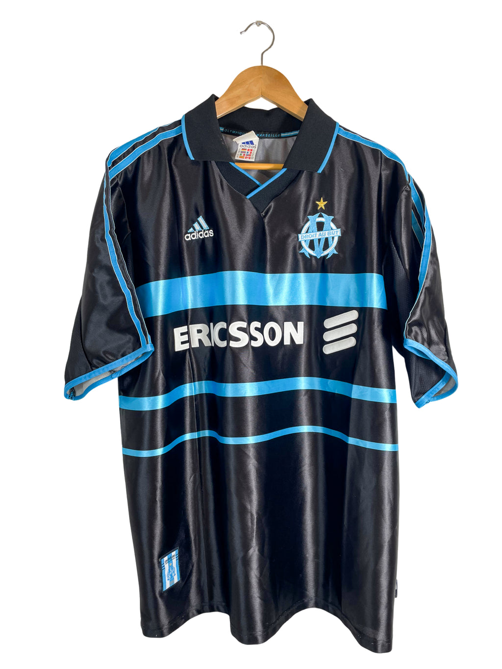 1999/2000 – Ensemble Olympique de Marseille extérieur (maillot + short) – XL