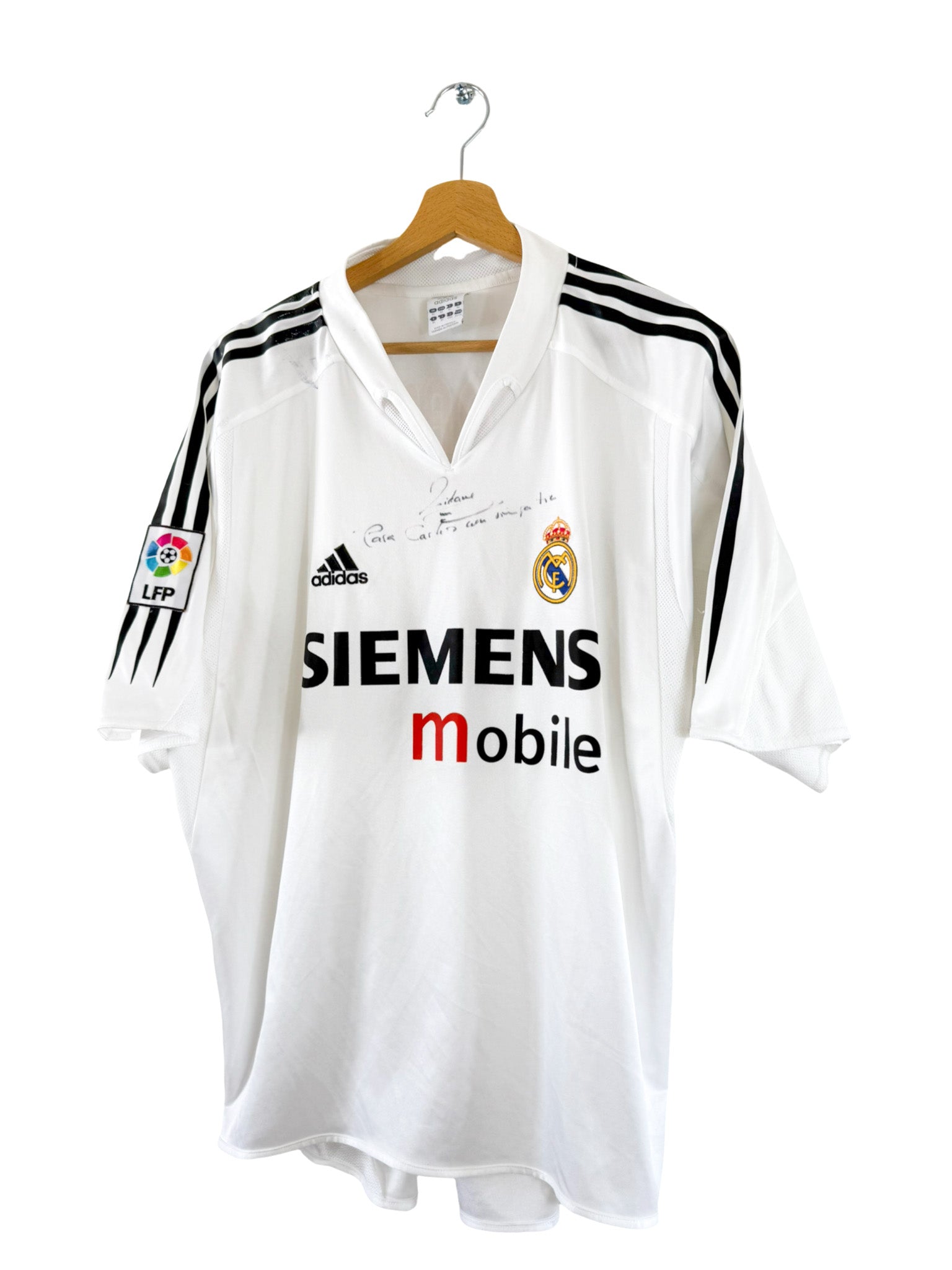 2004/2005 - Real Madrid Home Shirt [#5 Zidane] Adidas *Signed* - XL