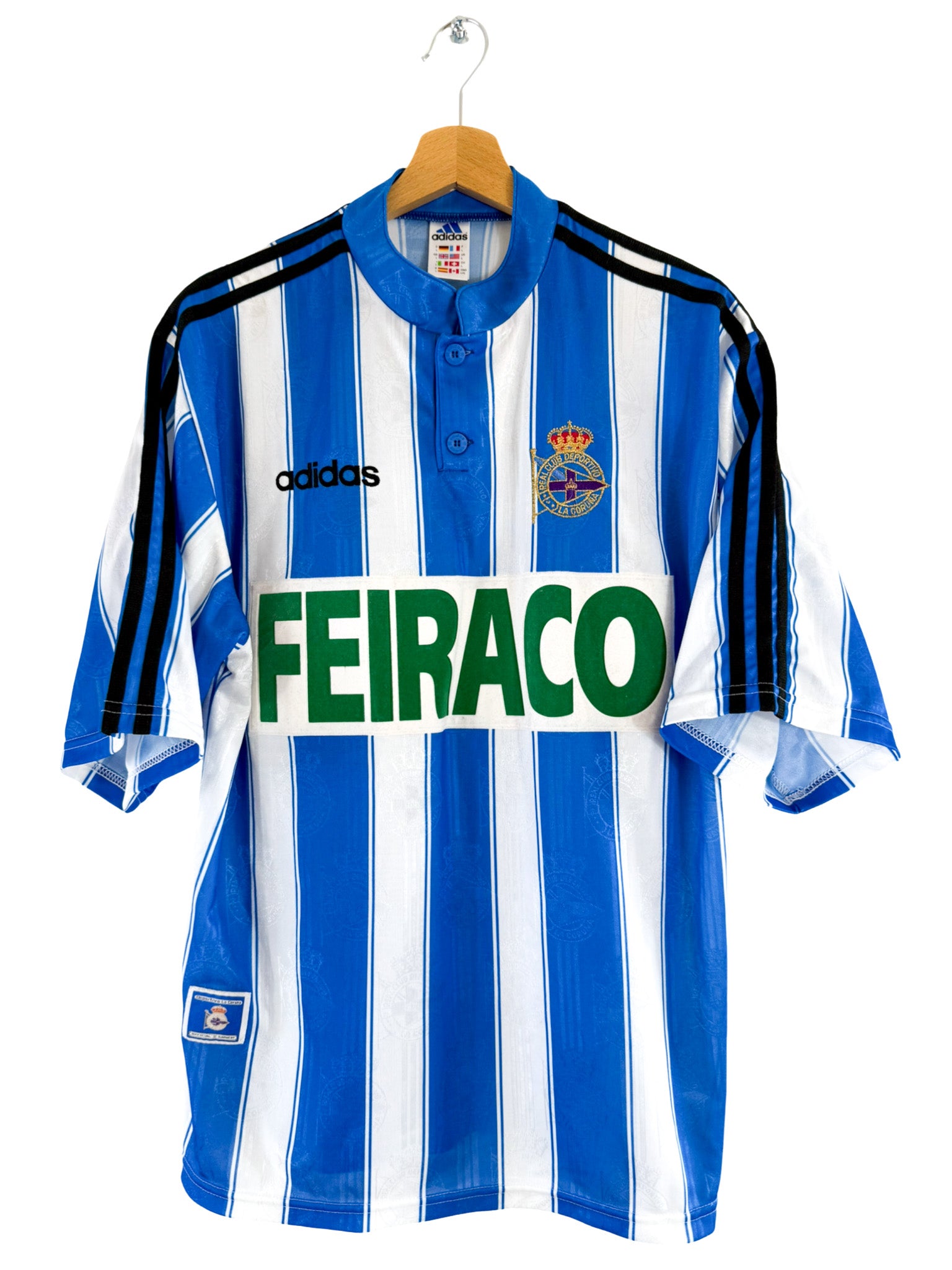 1996/1998 - Deportivo La Coruña Home Shirt Adidas - L