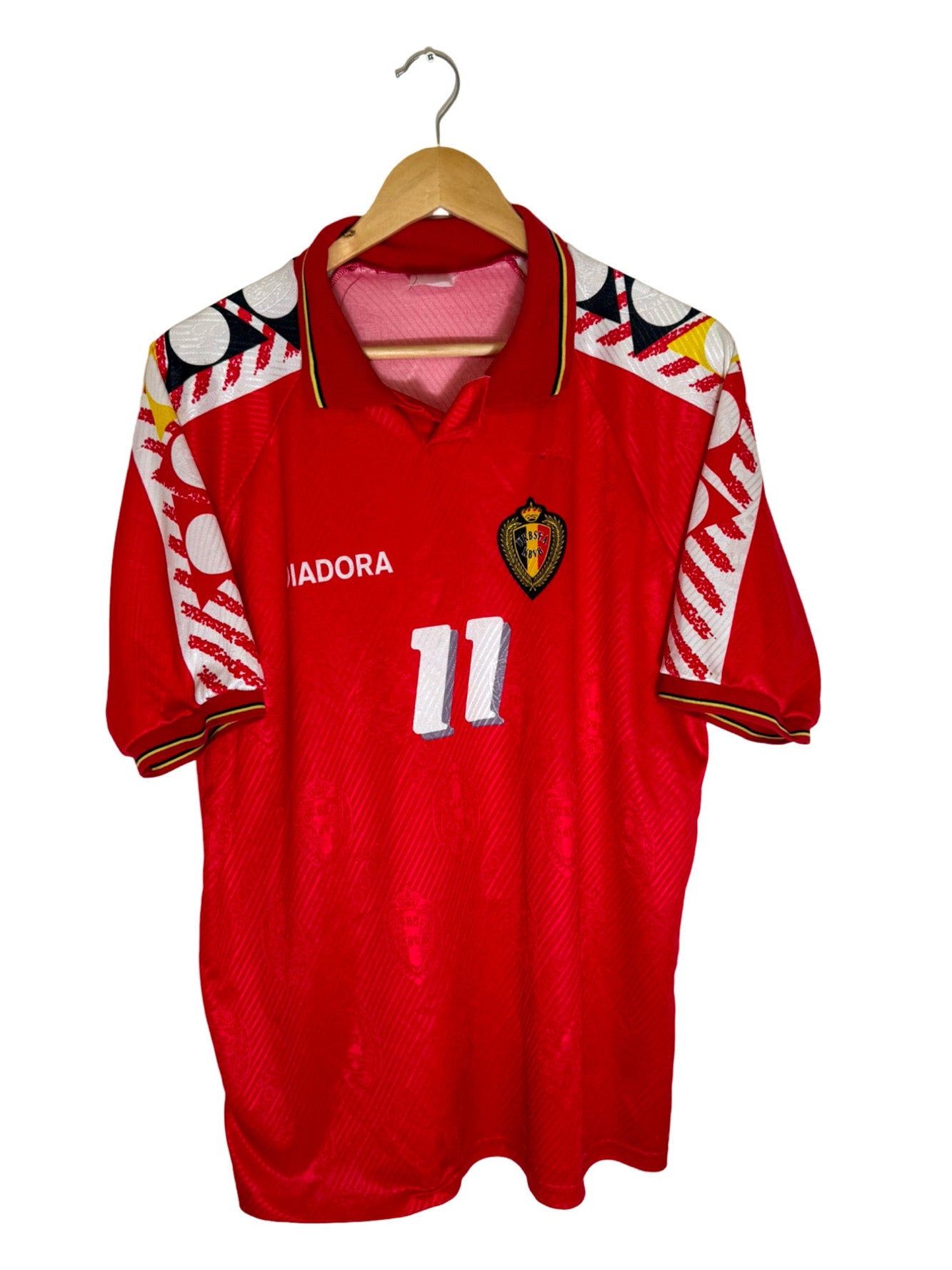 1994 - Maillot Belgique domicile [#11 G. DE BILDE] *Match Issue* - L