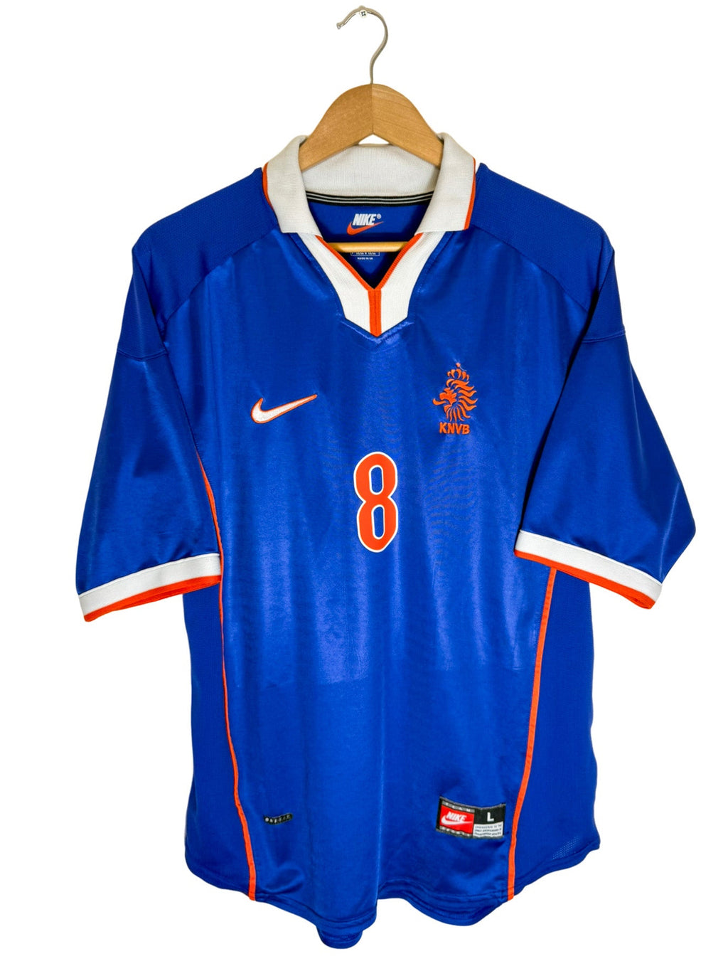 1998 - Camiseta de Holanda visitante [#8 BERGKAMP] - L