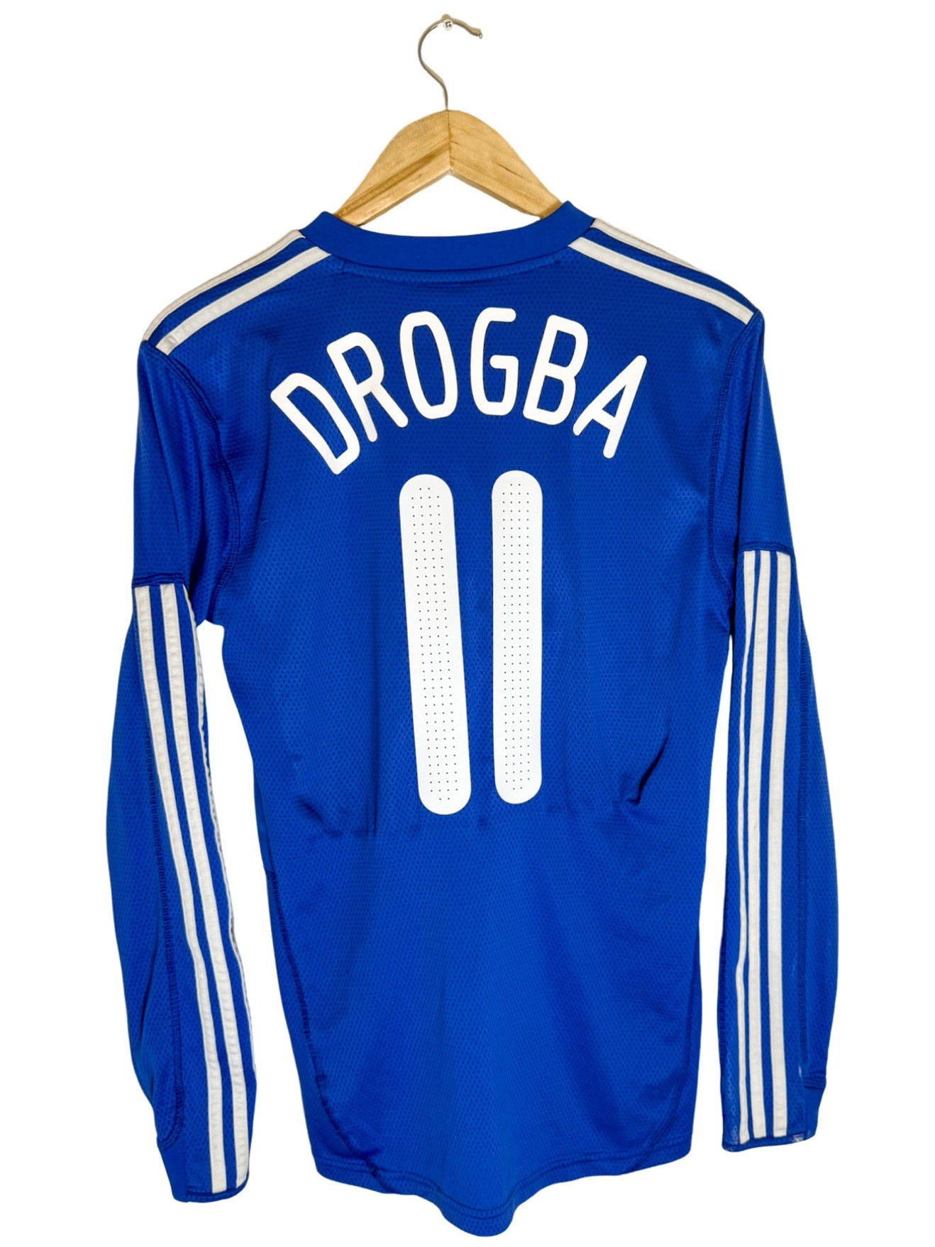 2009/2010 - Chelsea Home Long Sleeve Jersey [#11 DROGBA] - S
